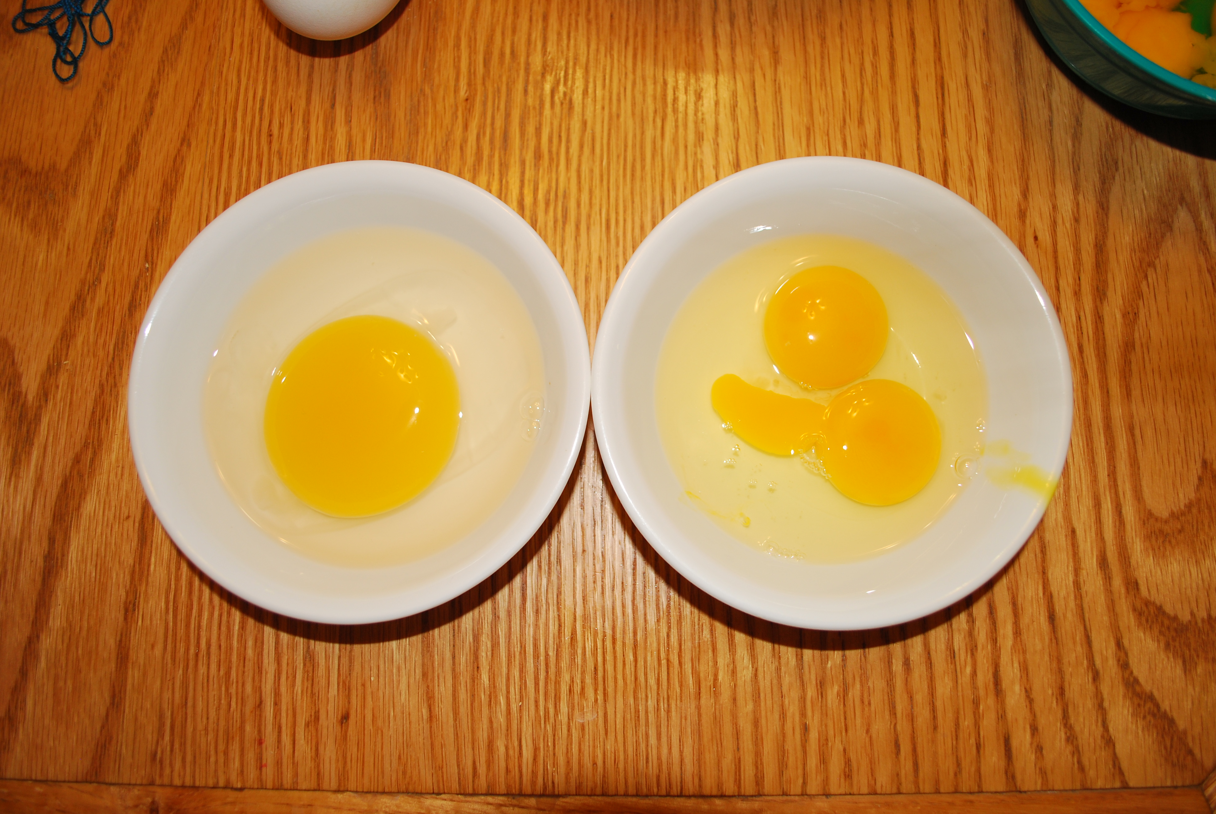 goose yolk on left, bowies huge double on the right