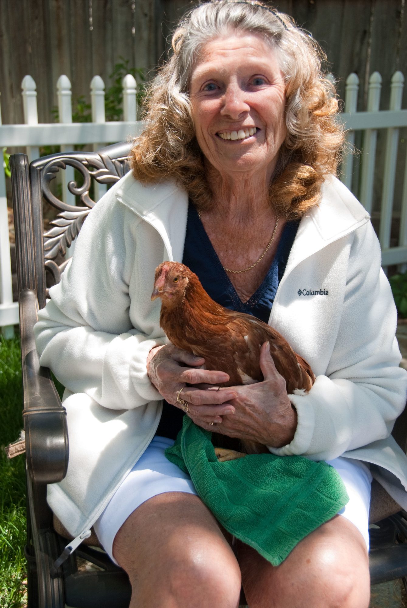 Gramma Lily with Lily the RIR