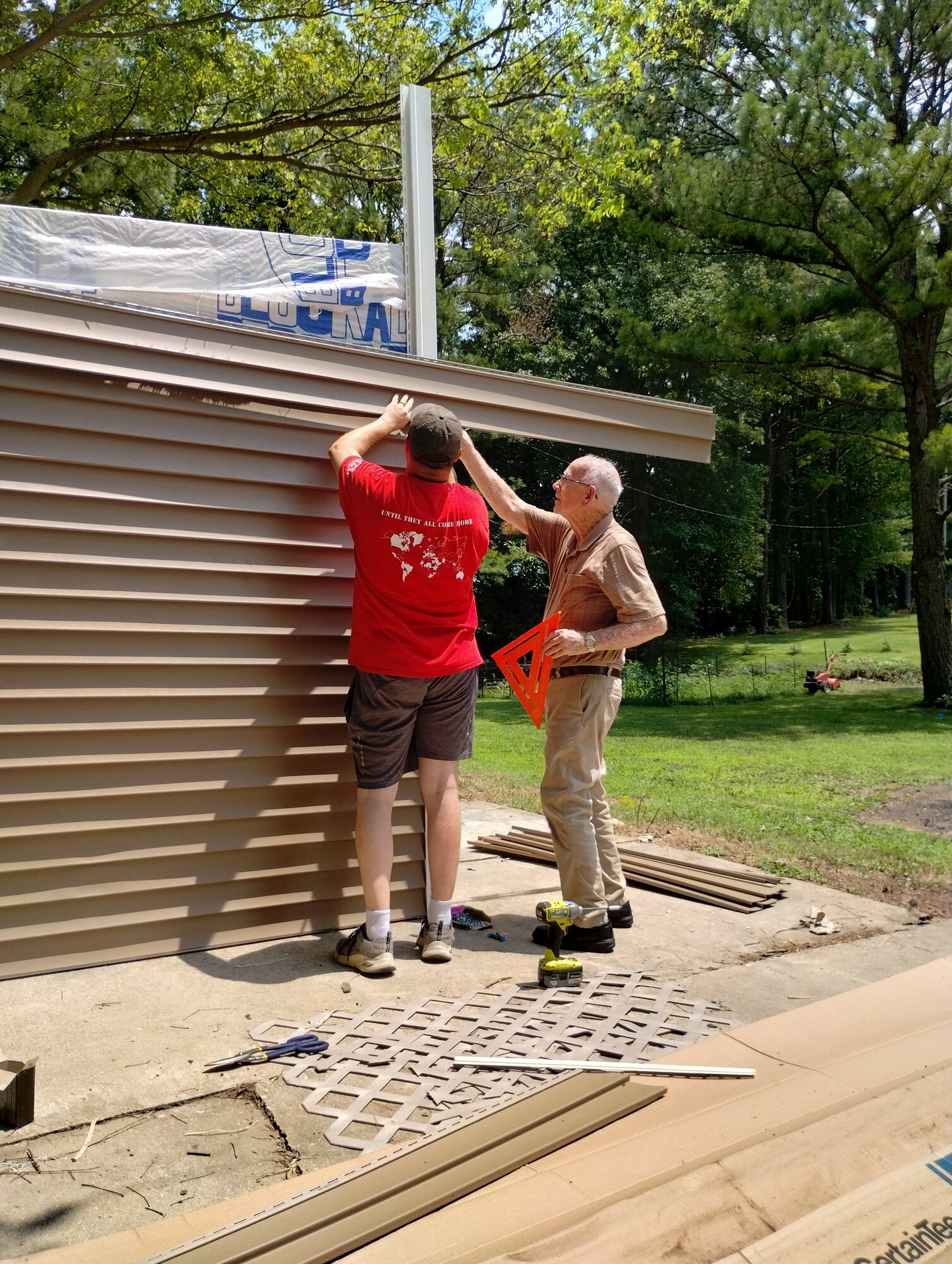 Grandpa is the best helper!