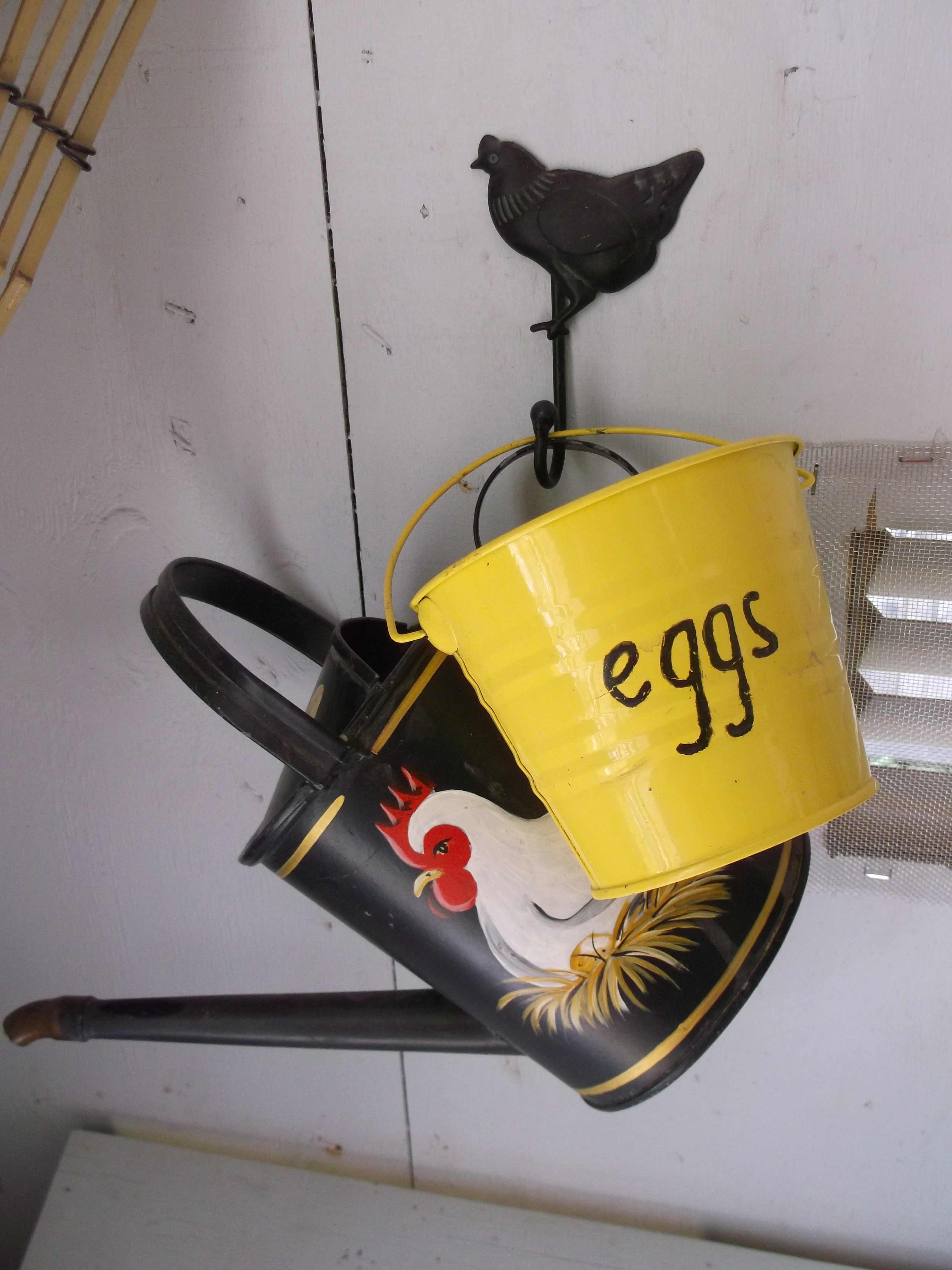 Hand painted watering can I scored online.