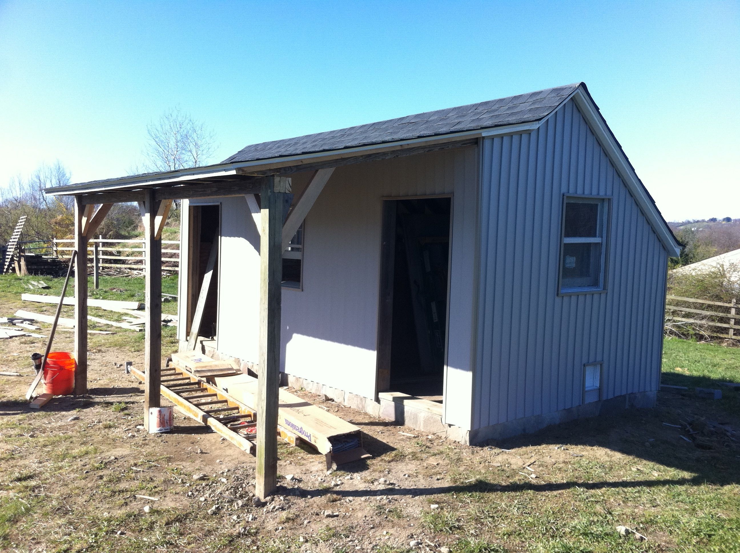He also re-sided it, added a layer of new shingles and an overhang.