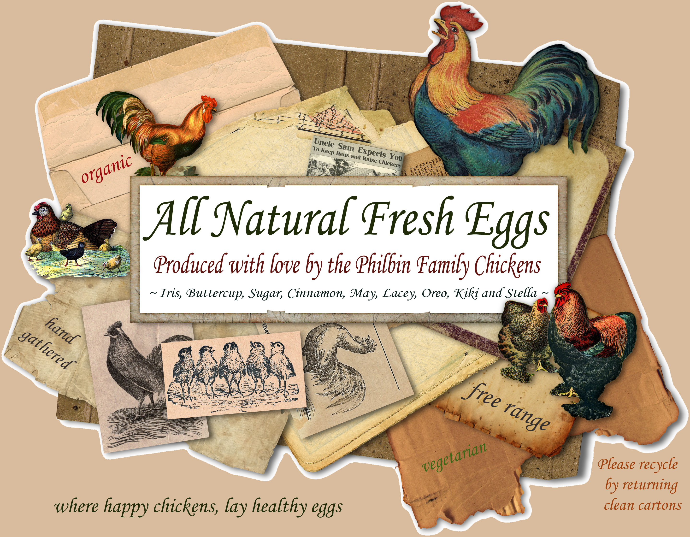 Here's my new egg carton label.