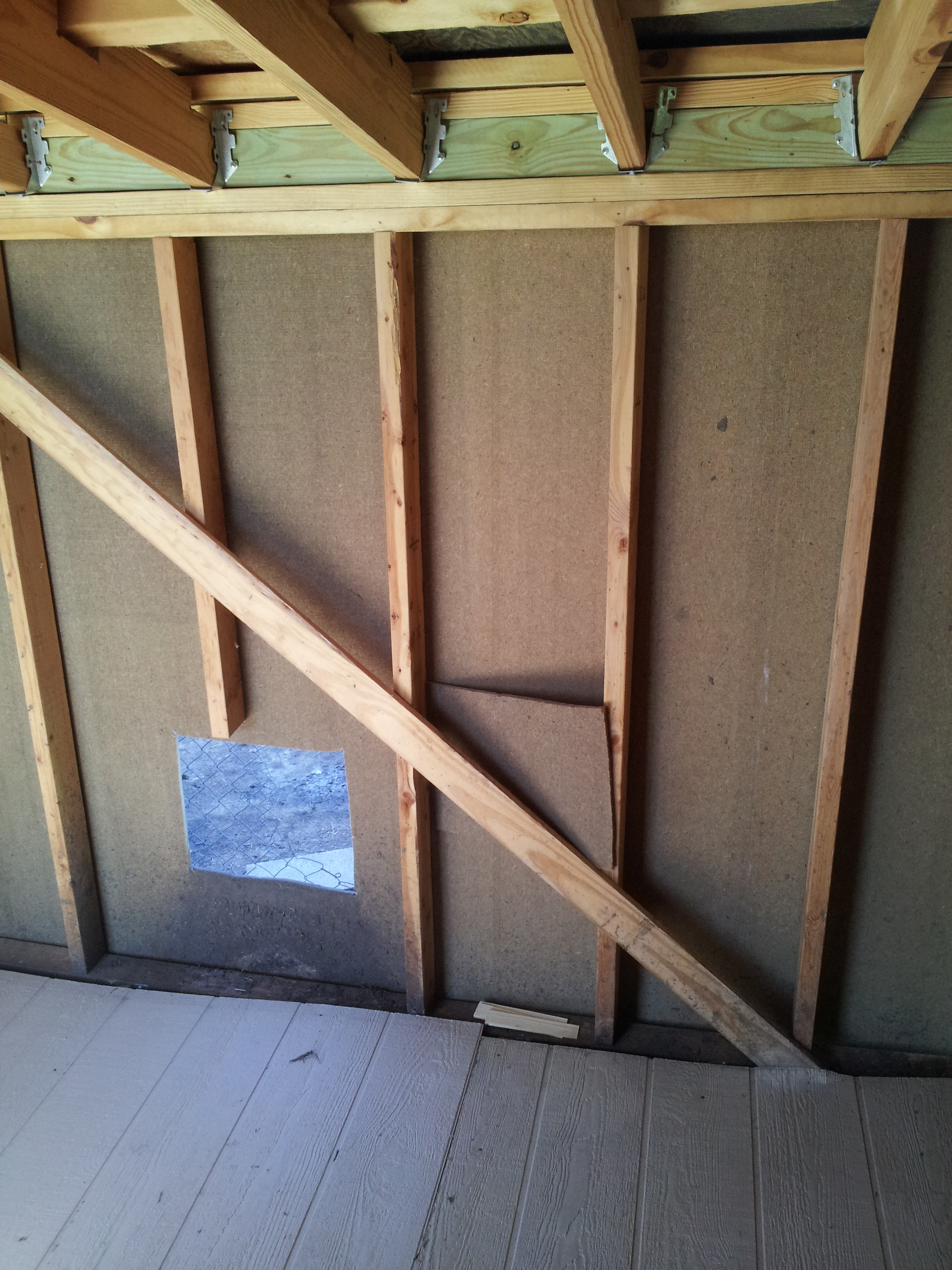 Here's the back of the coop showing the escape hatch. :-)