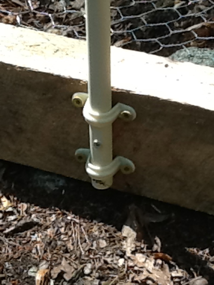 holding the pvc pipe on the tractor frame