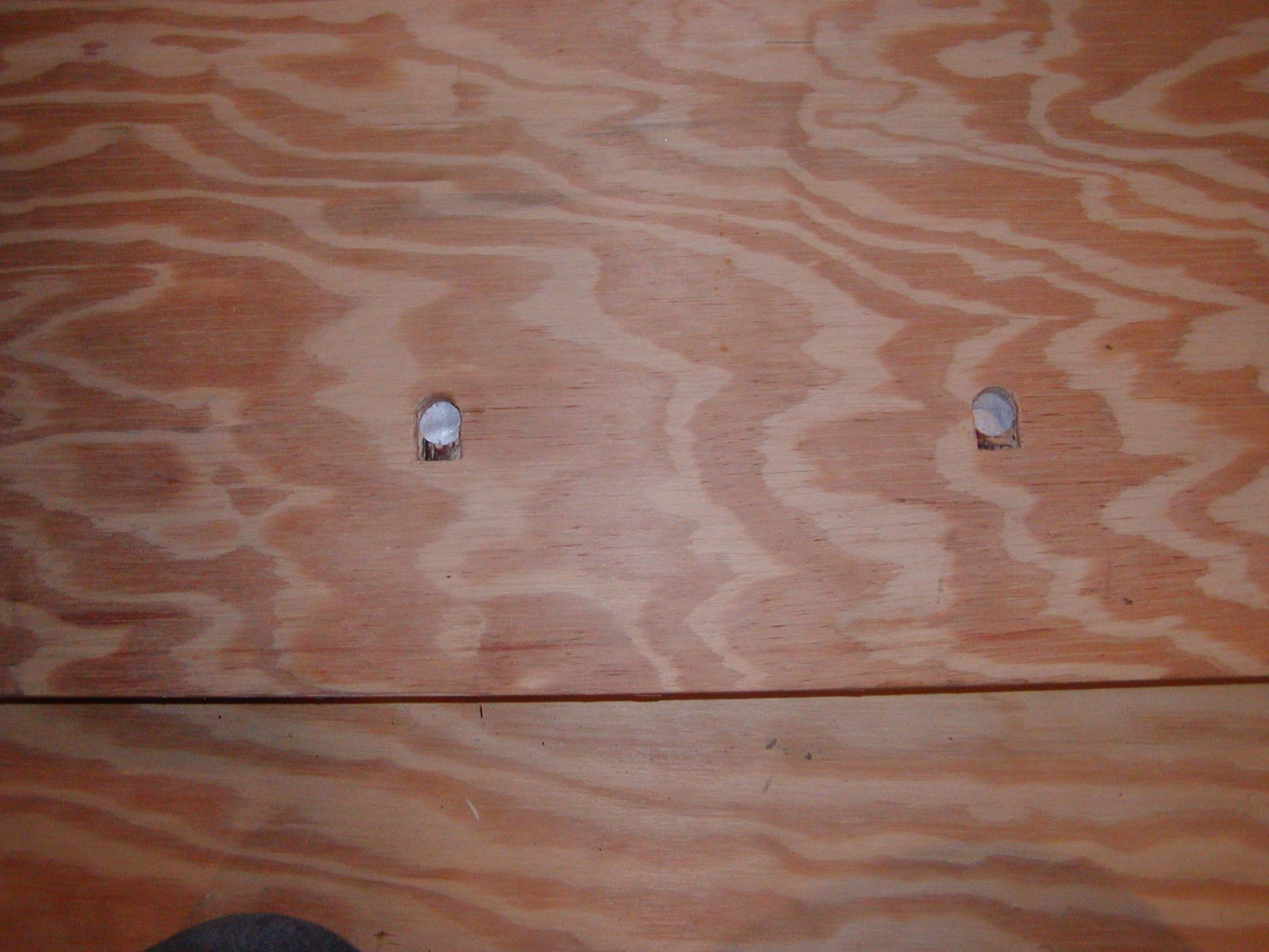 Holes in floor for nipples