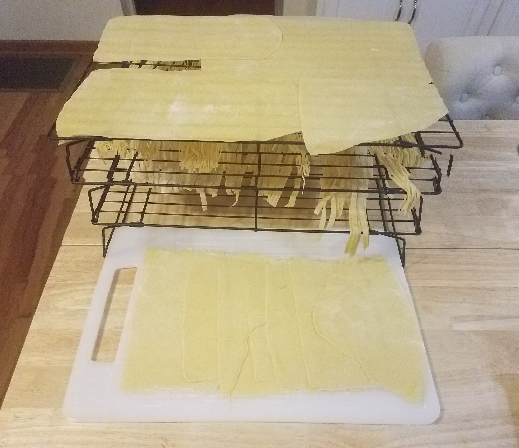 Home made pasta with duck eggs