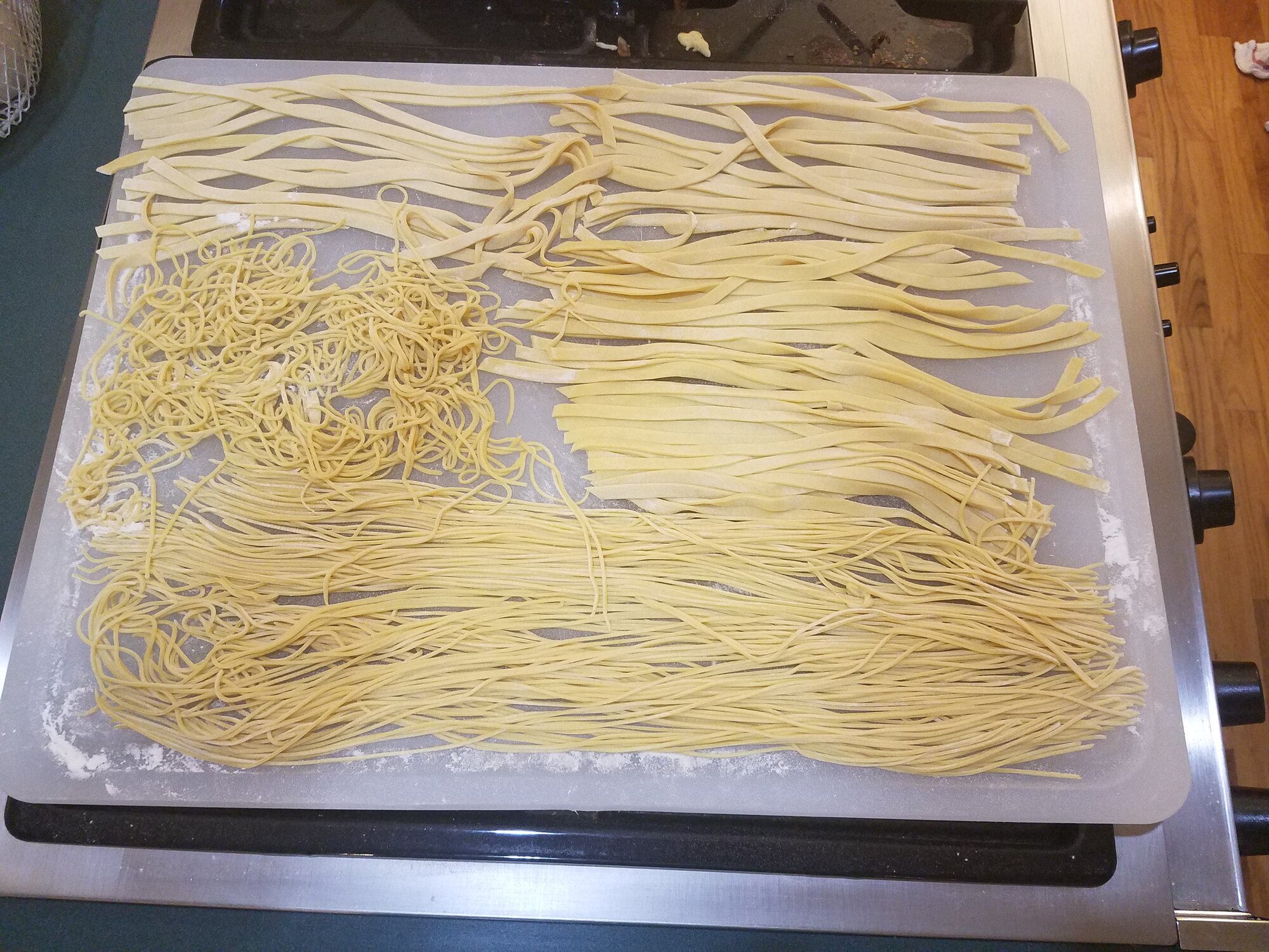 Home made pasta with duck eggs