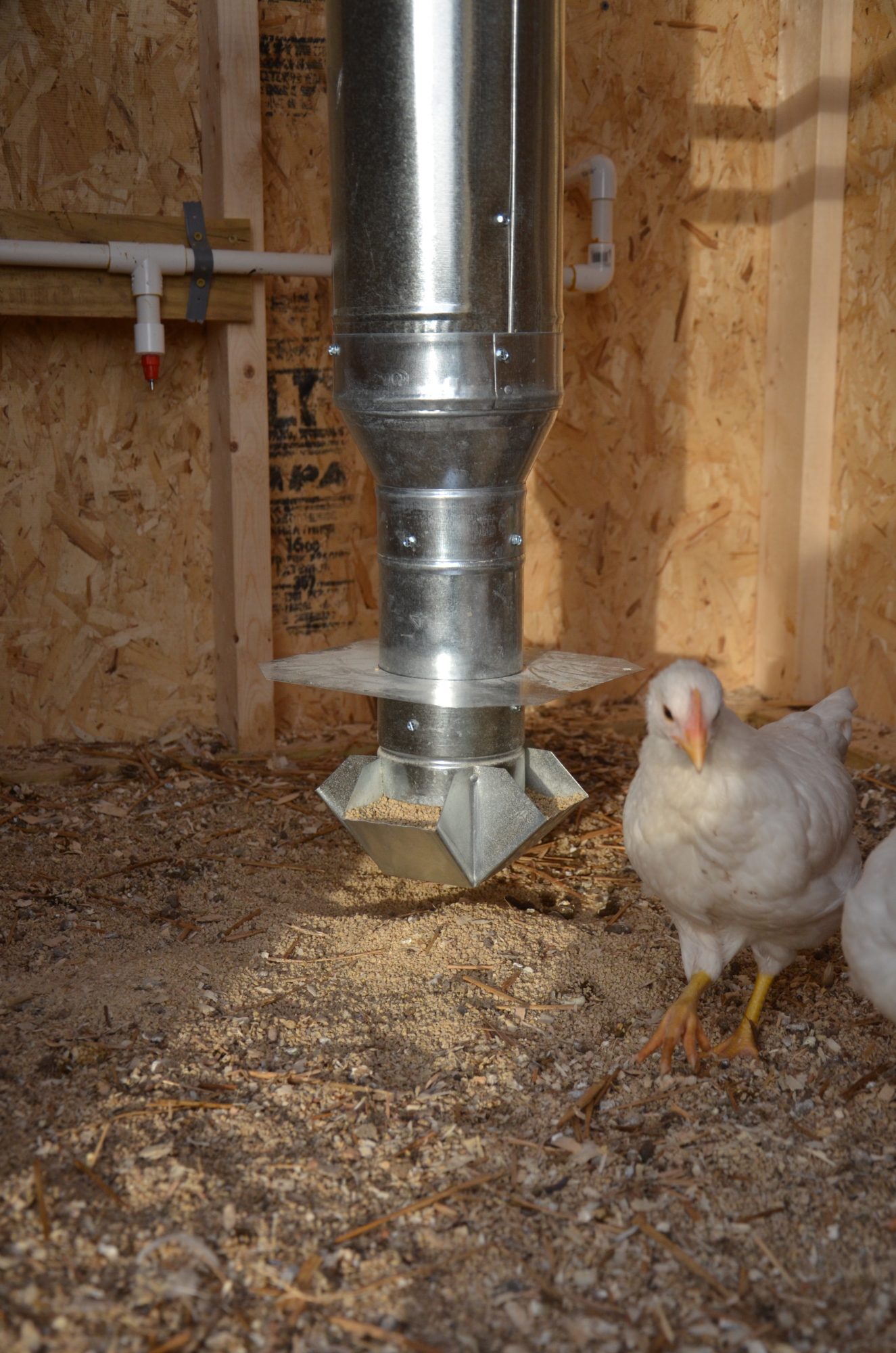 Homemade metal feeder.