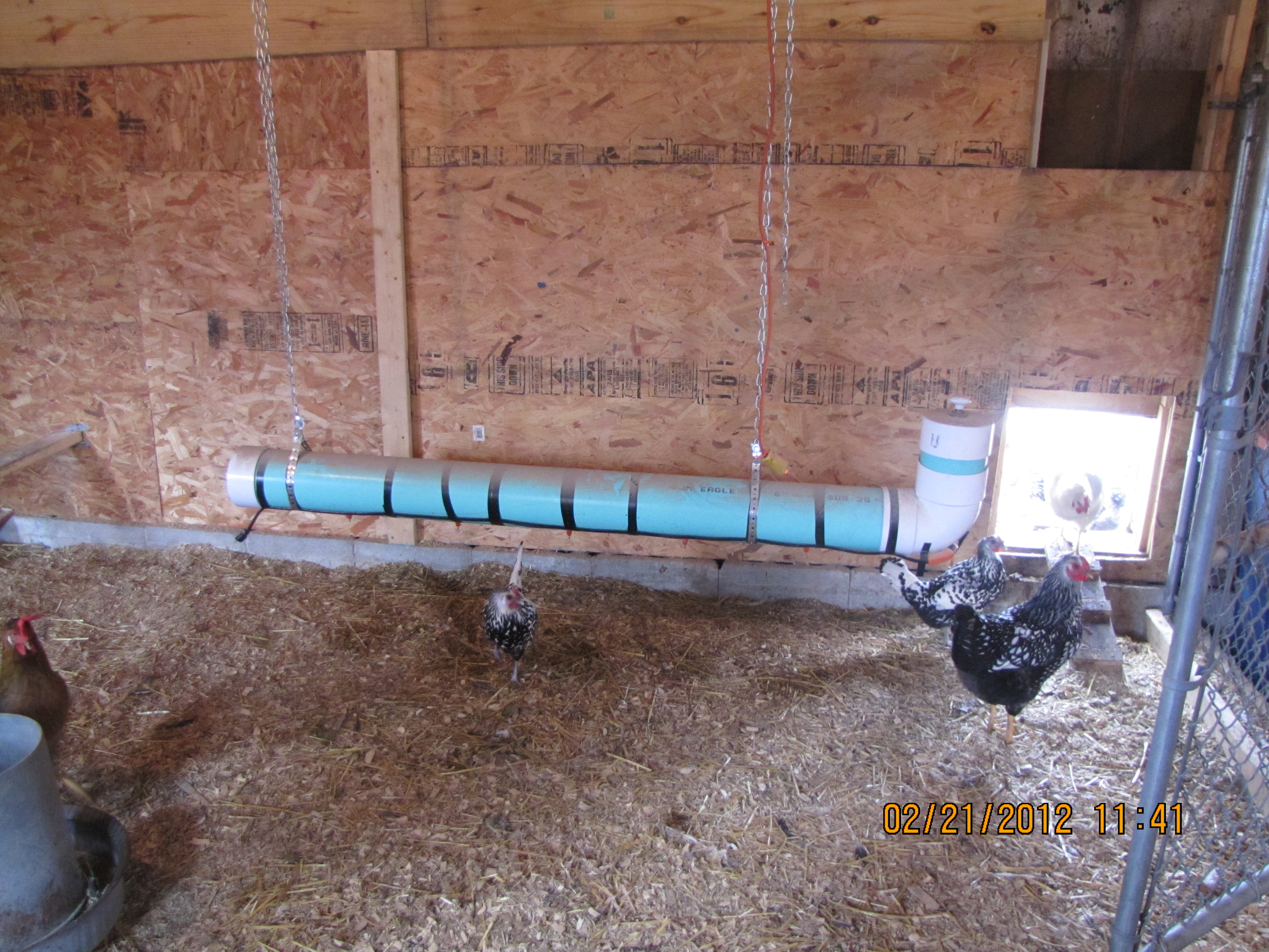 Homemade PVC waterer