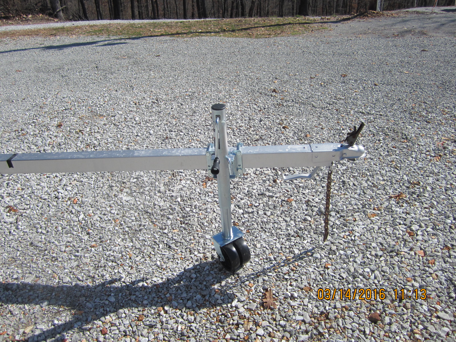 I added a dual wheel trailer dolly for the front.