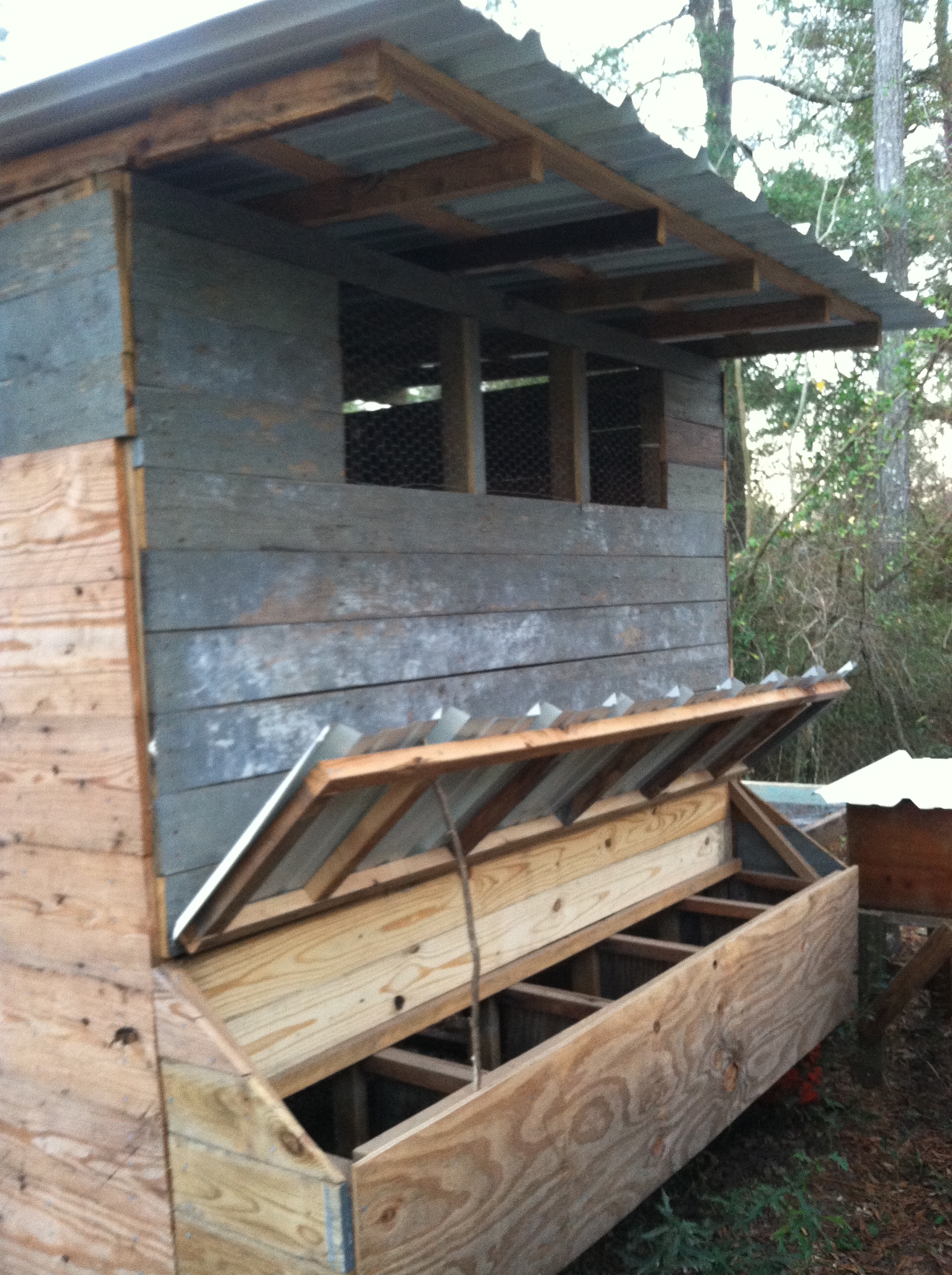 I added the top windows for ventilation. Where I live, we have very mild winters and extremely hot summers.