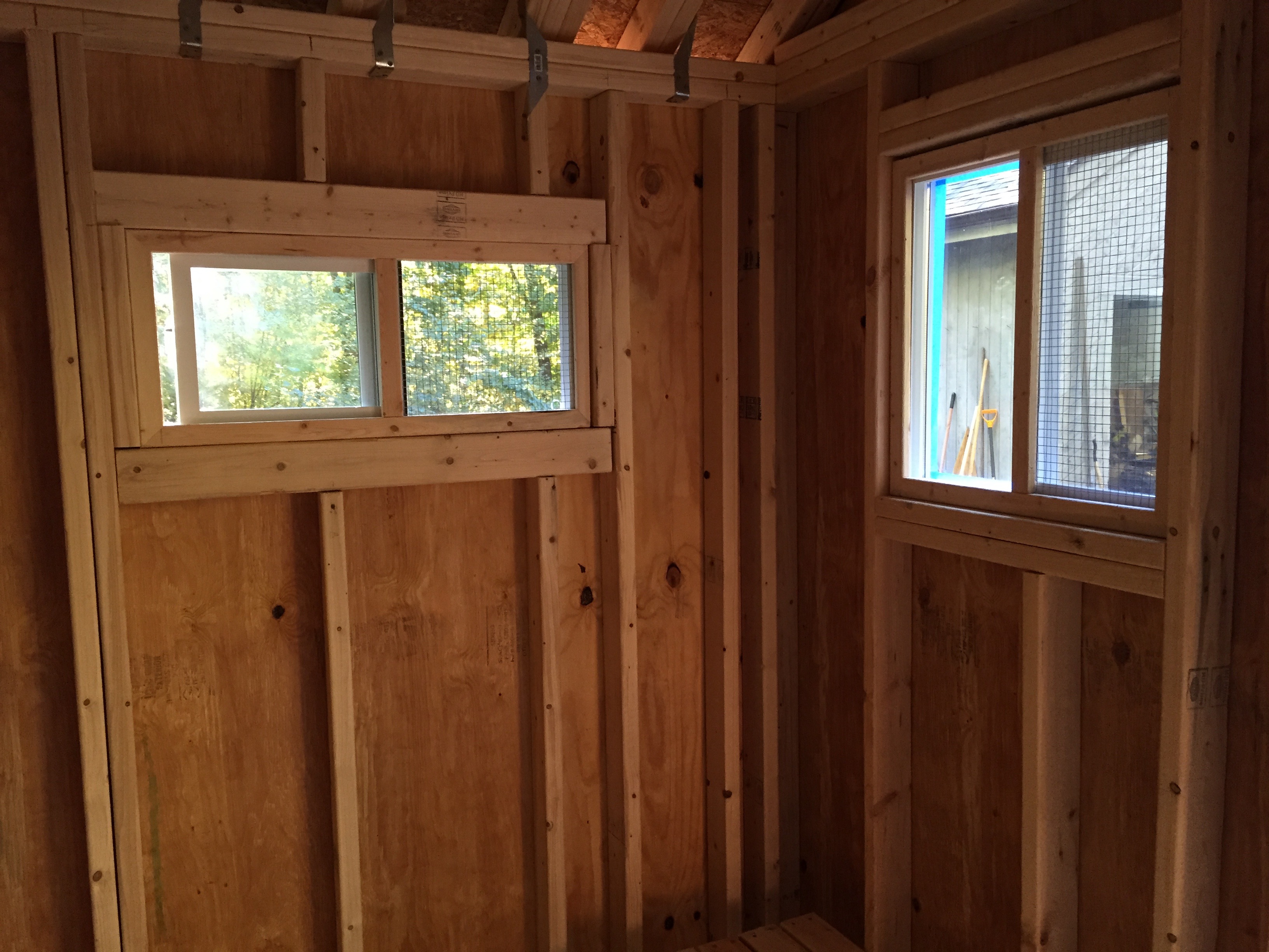 I built covers over the windows that had 1/2 inch welded wire mesh so we could still open the windows but when open the screen area would also have hardware cloth protection.