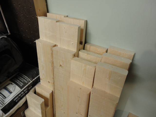 I completed all of half laps on all of the cut to length pieces.