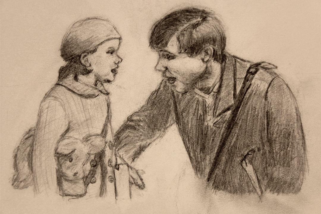 I drew this photo when I was 13.  Narnia has always been one of my favorite movies, and I couldn't wait to finish this one of Peter and Lucy Pevensie!  I love the emotion between the two characters.