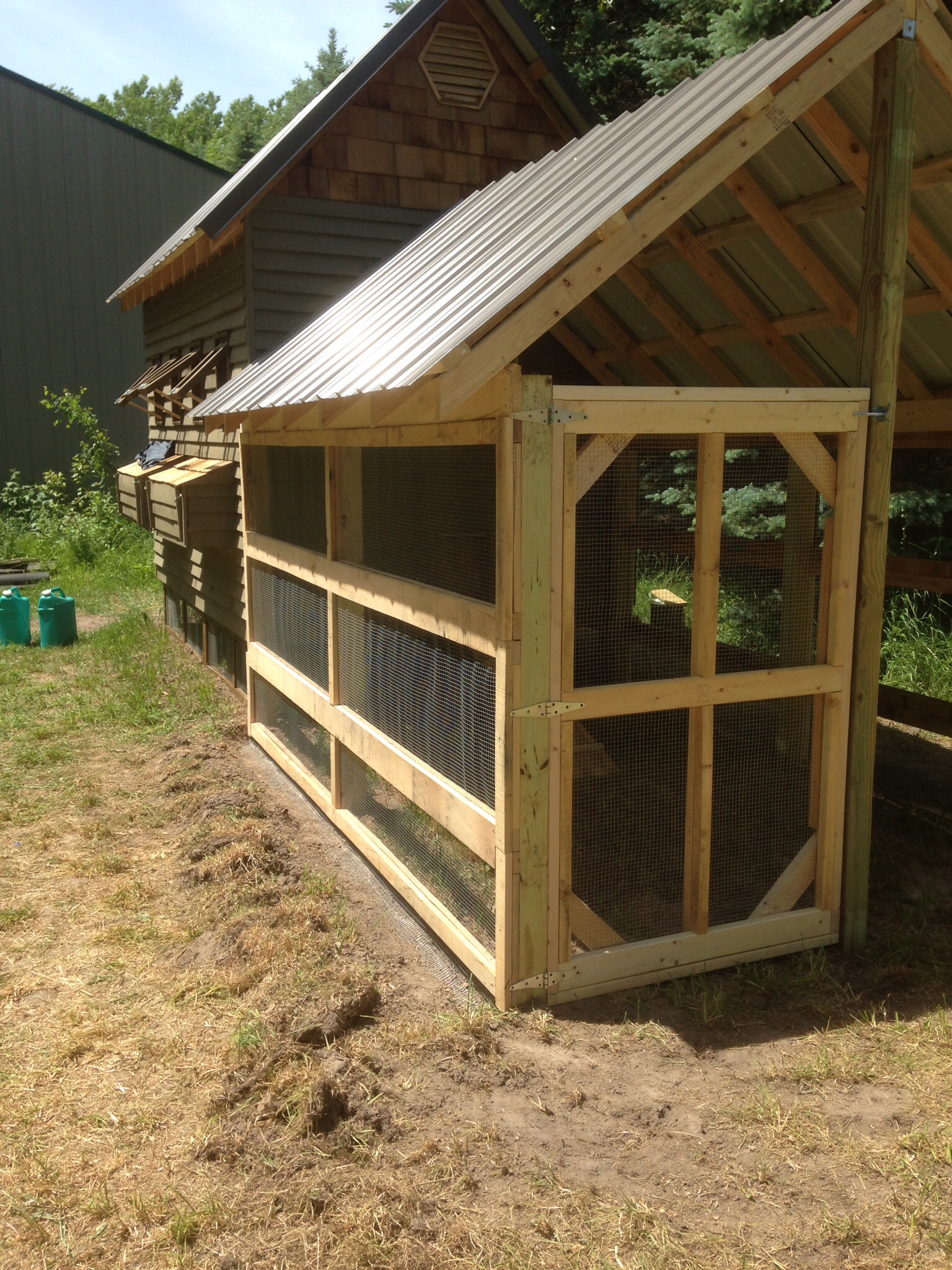 I made the run door big enough to open up portable run space if I need it.