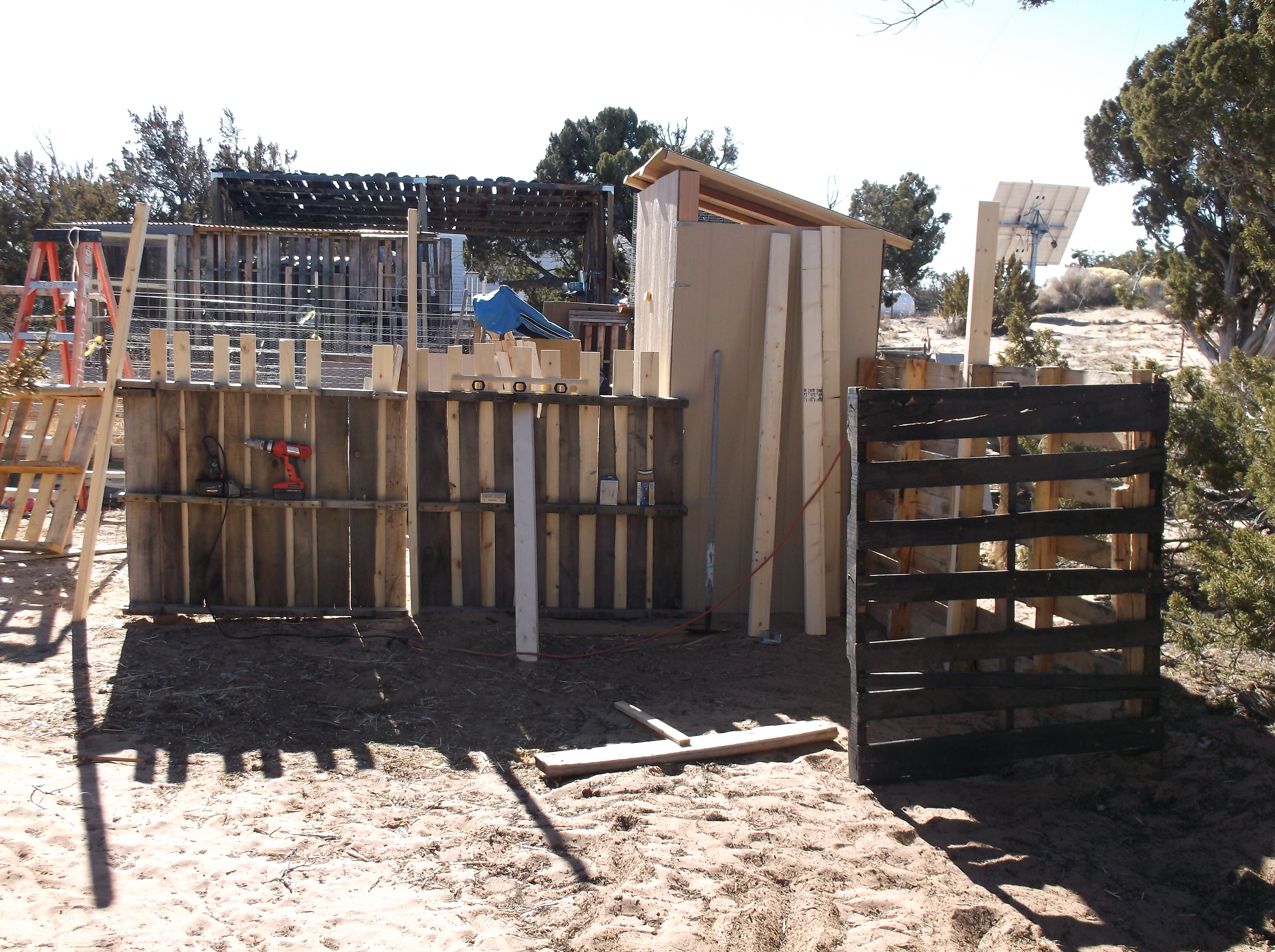 I started adding panels for the coop area. 1/5/14