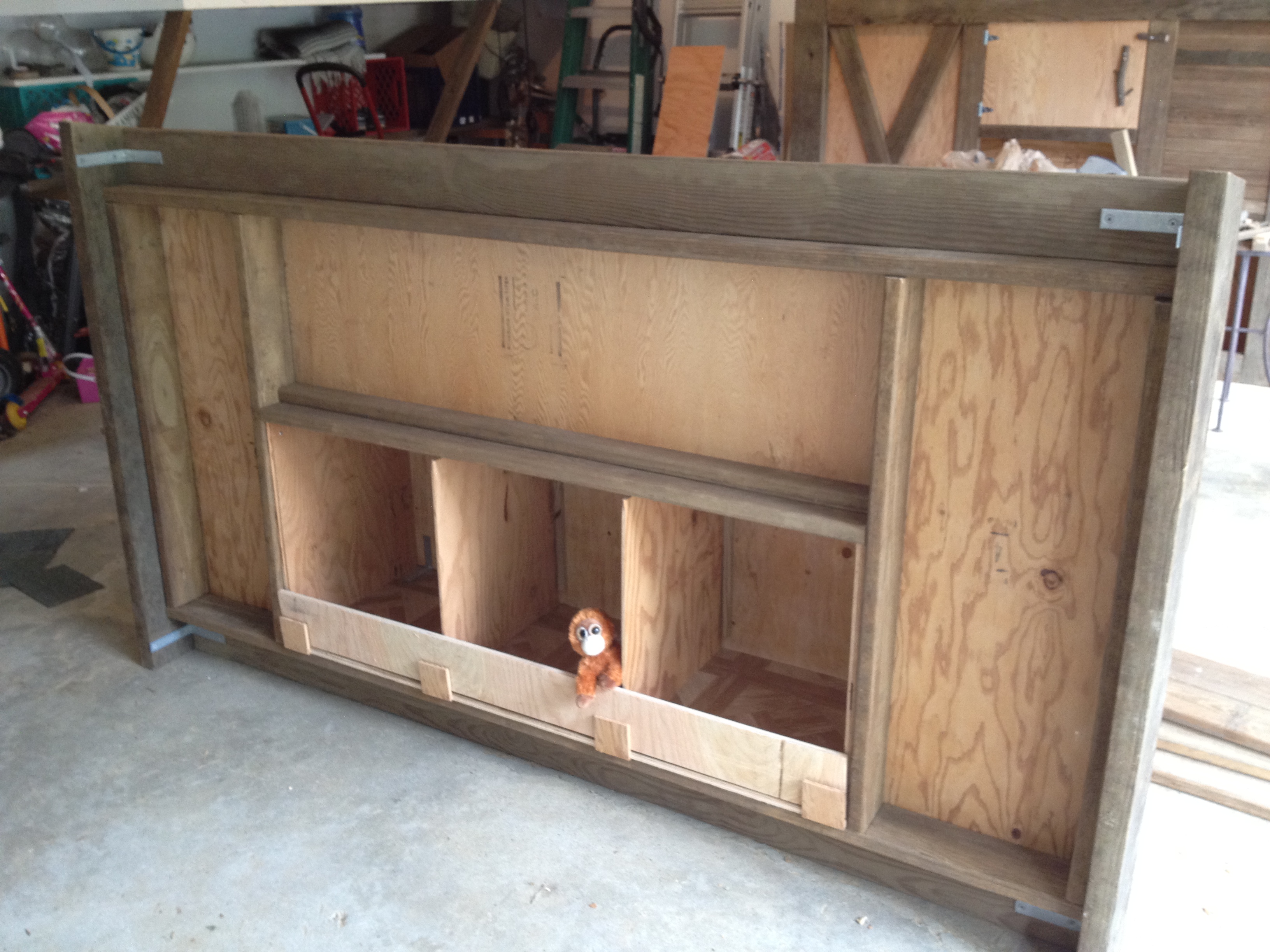 Inside back wall