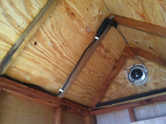 inside coop --exhaust fan