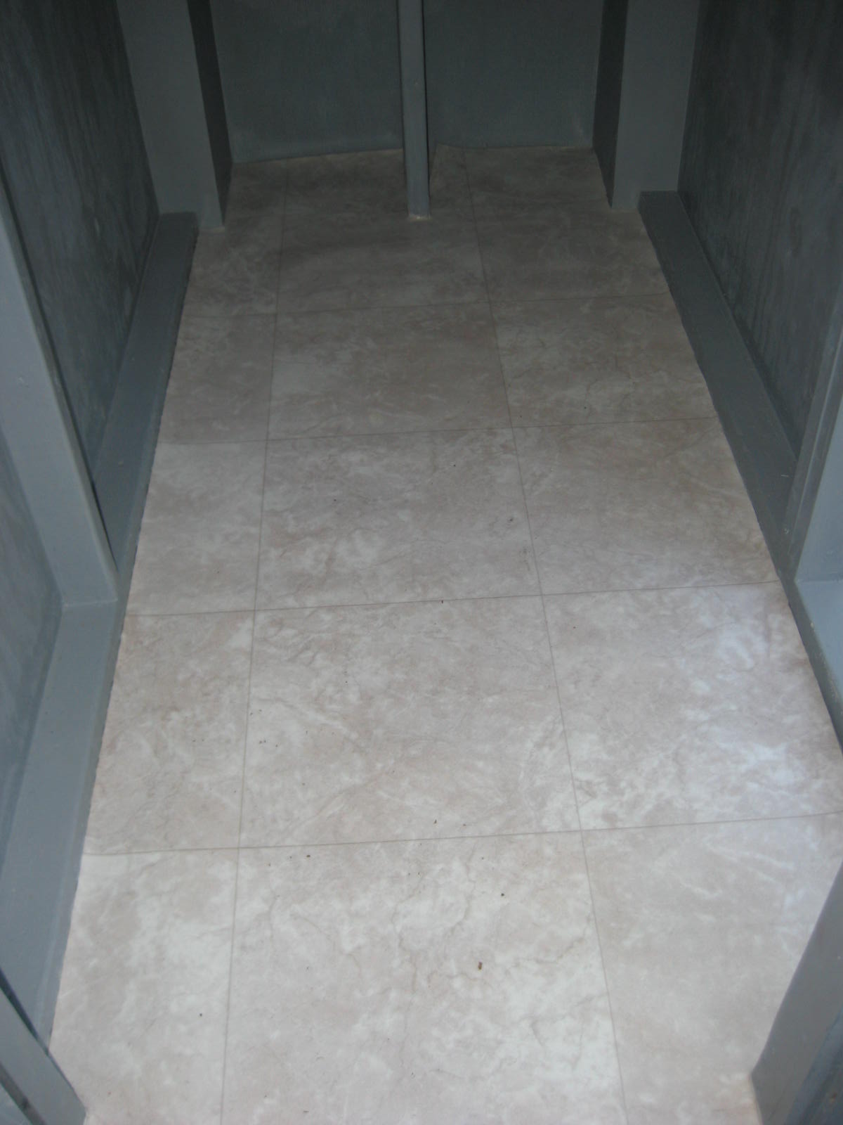 Inside of the coop...linoleum floor thought it would be easier to clean