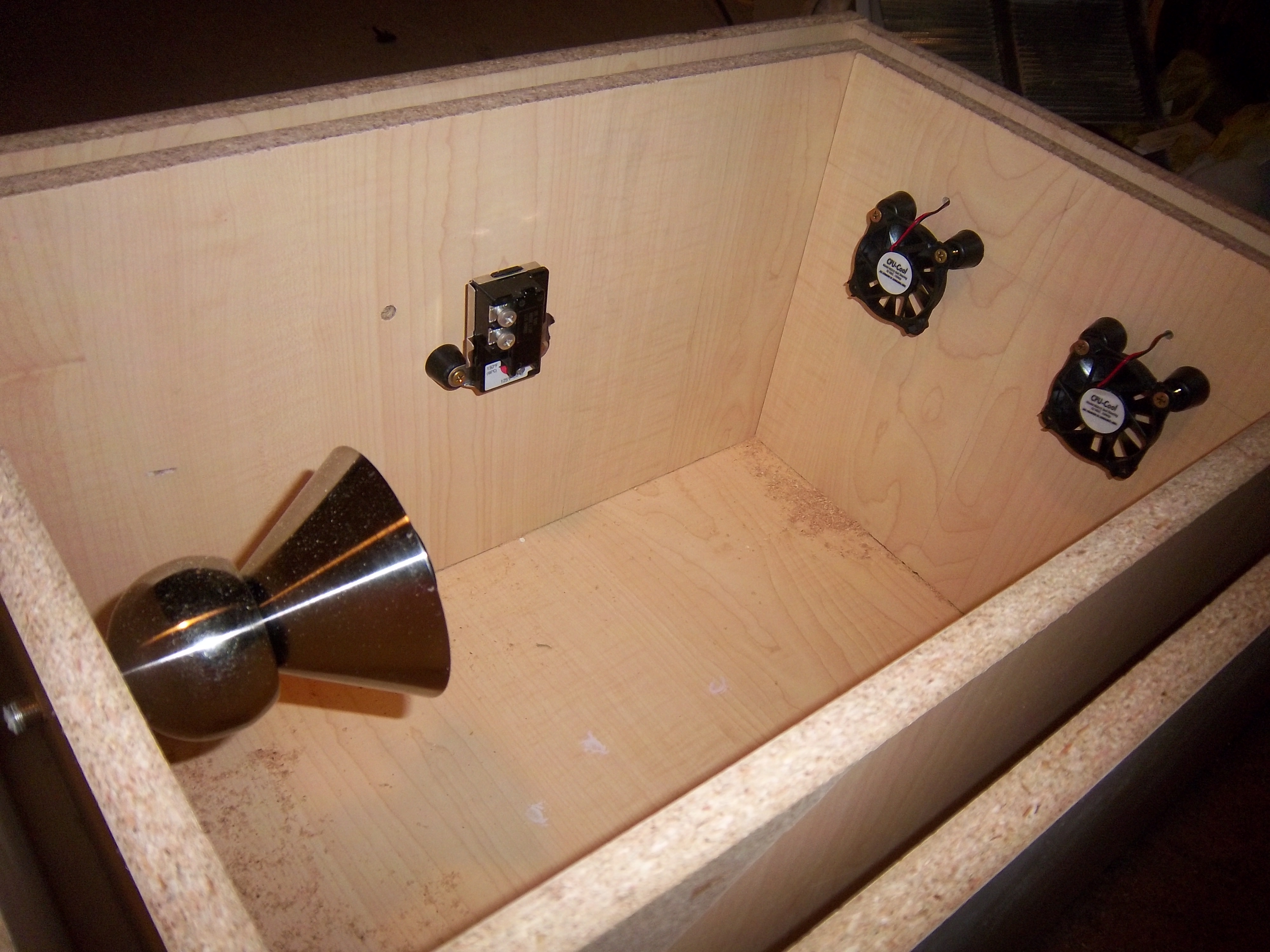 Inside of the newly finished Egg Box 360