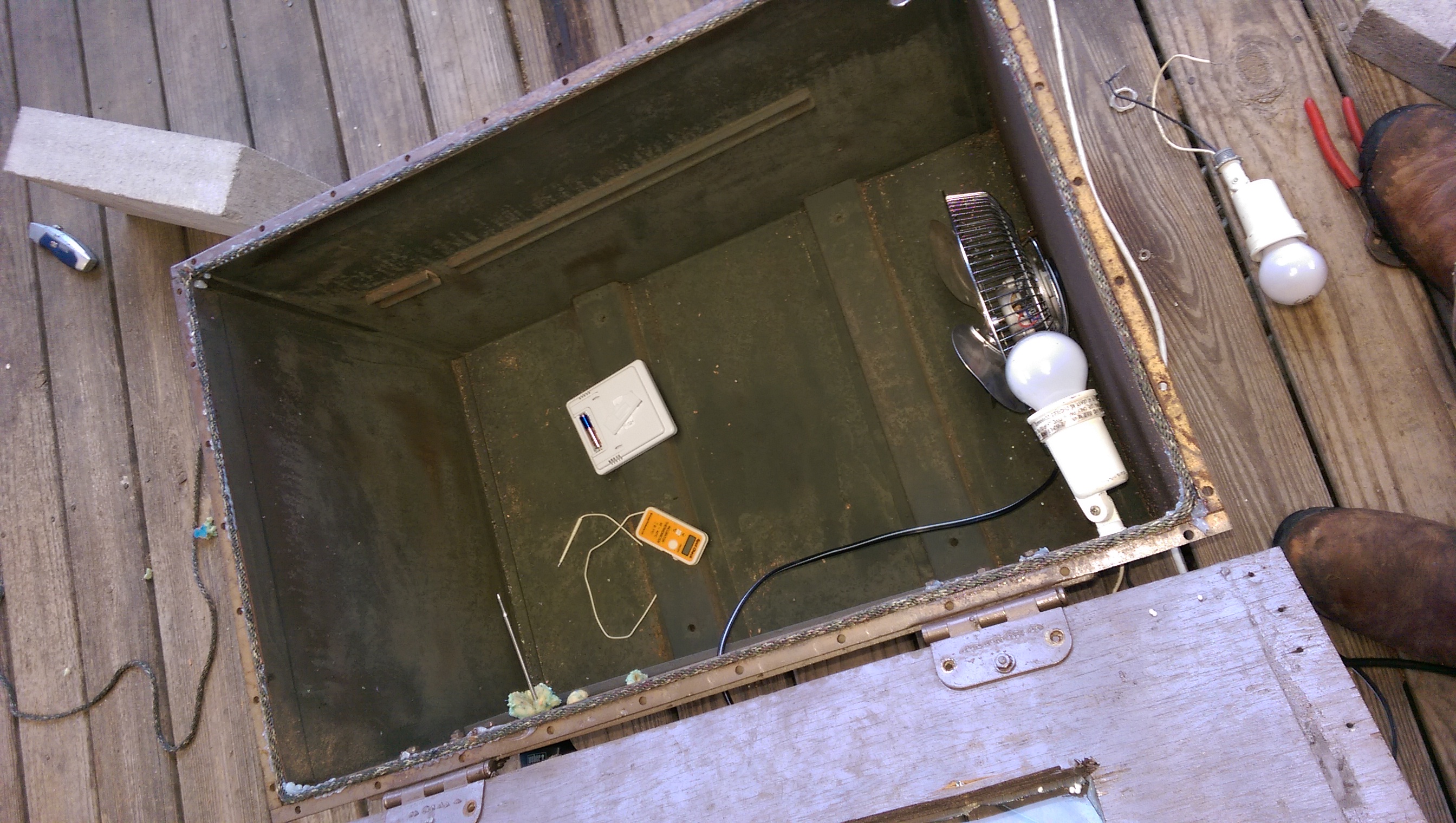 installing fan and sockets