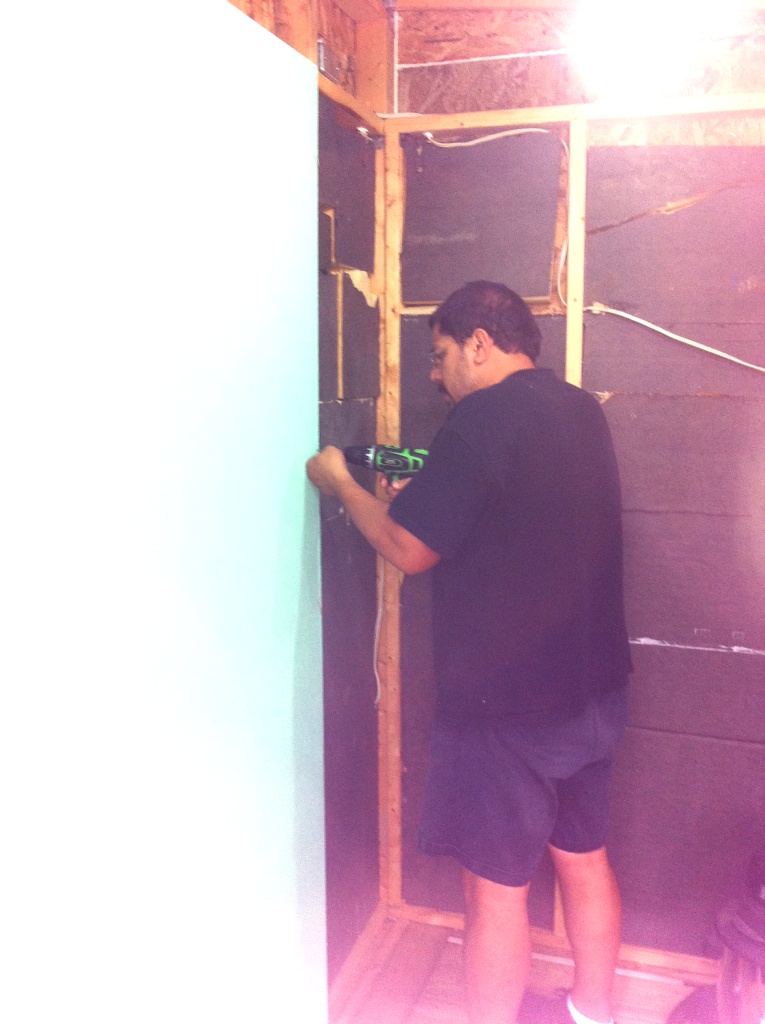Installing the wall panels - getting excited here, there is finally a light at the end of the tunnel..... NOT!