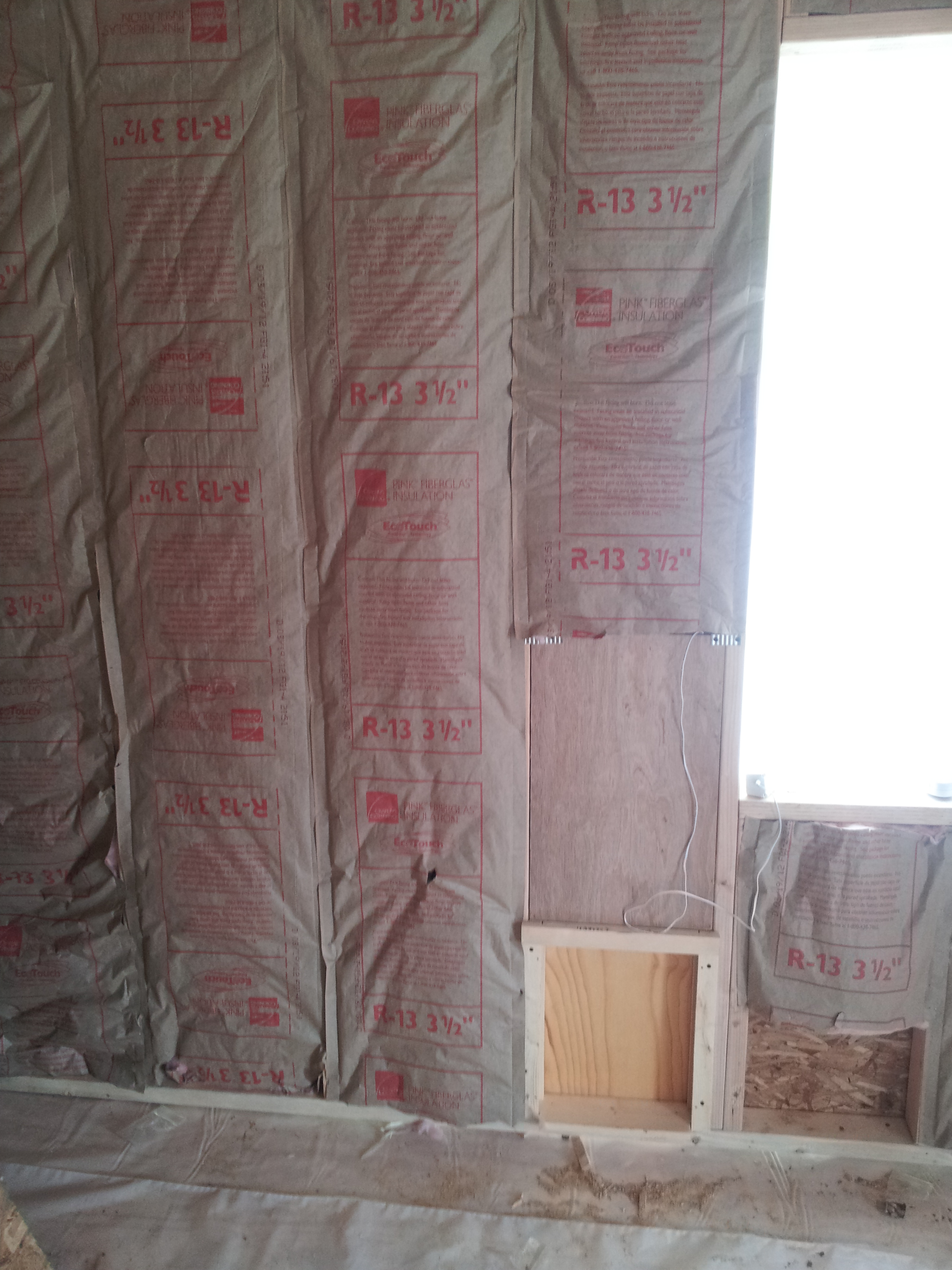 insulation for the chicks and a automatic door