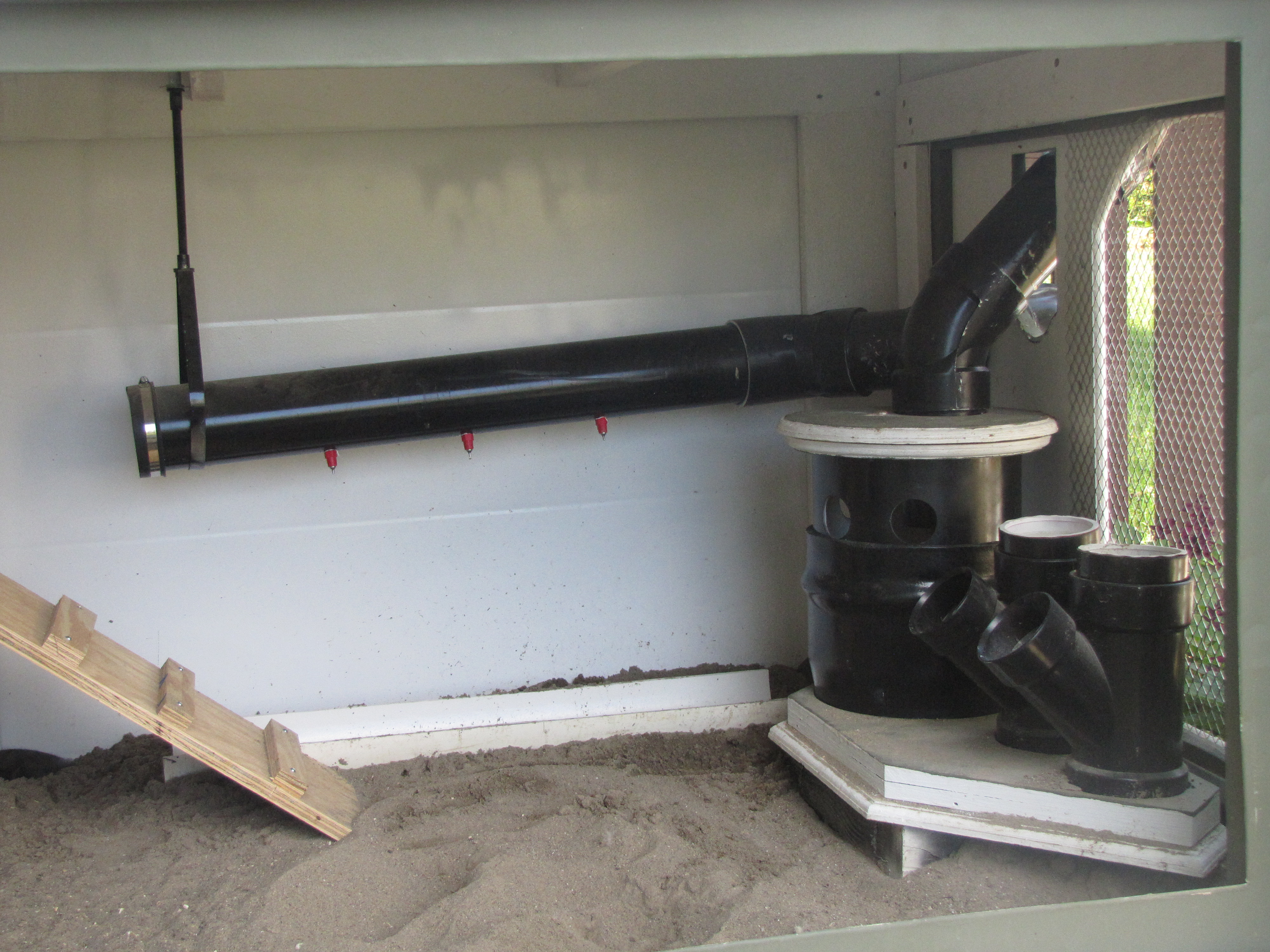 Interior view of feed and water system