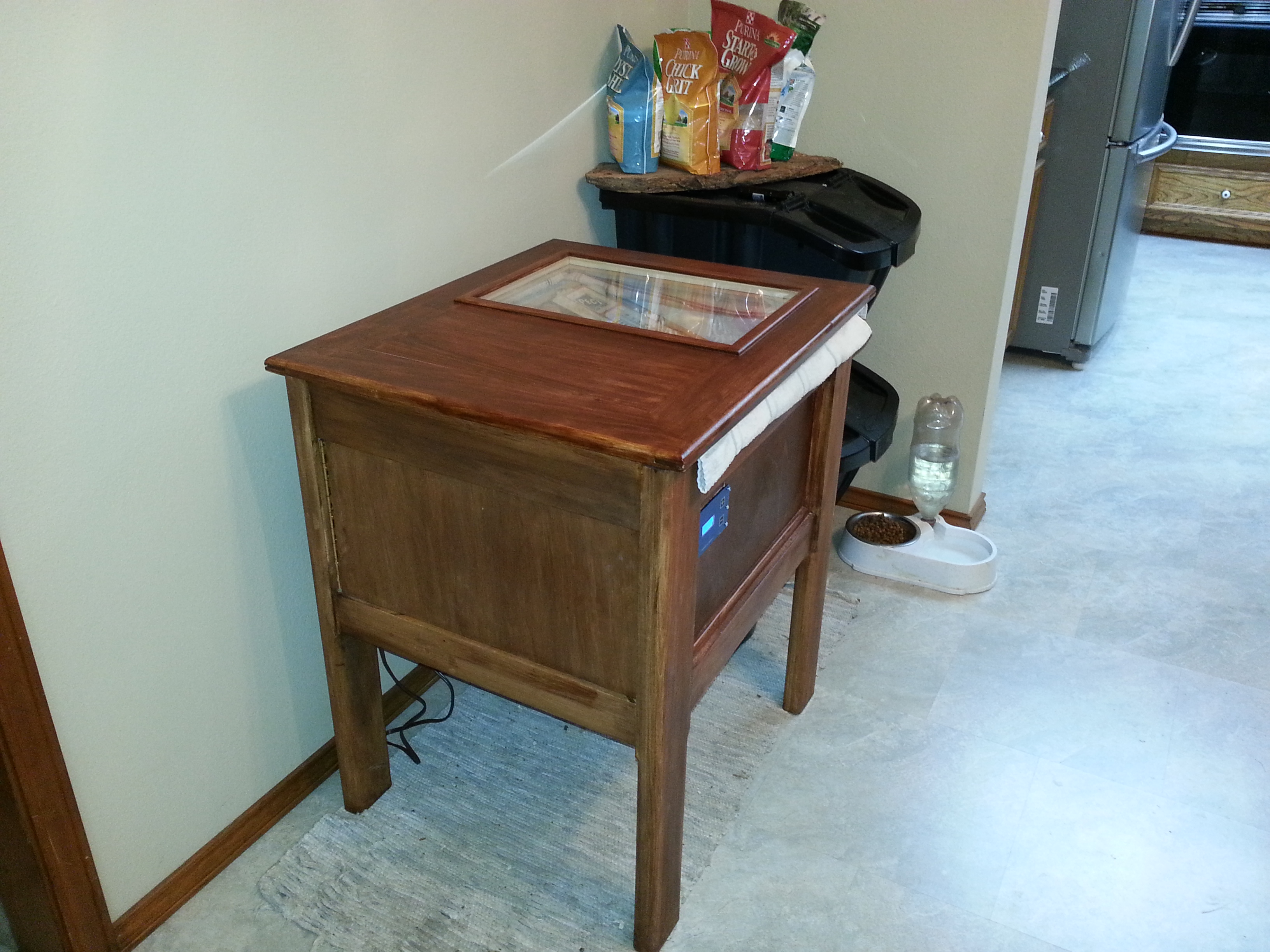 It fits perfectly where we designed it to go - an alcove in our dining room.
