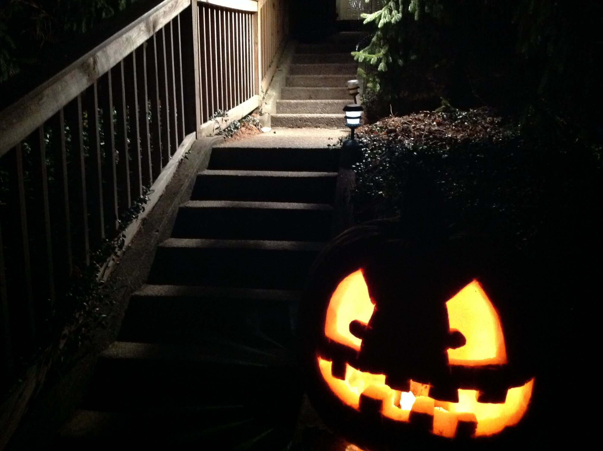 jack greets the trick o treaters