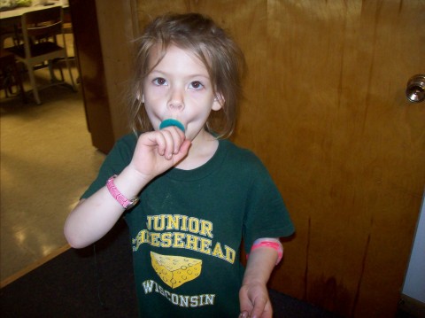 Jennica & her ringpop.