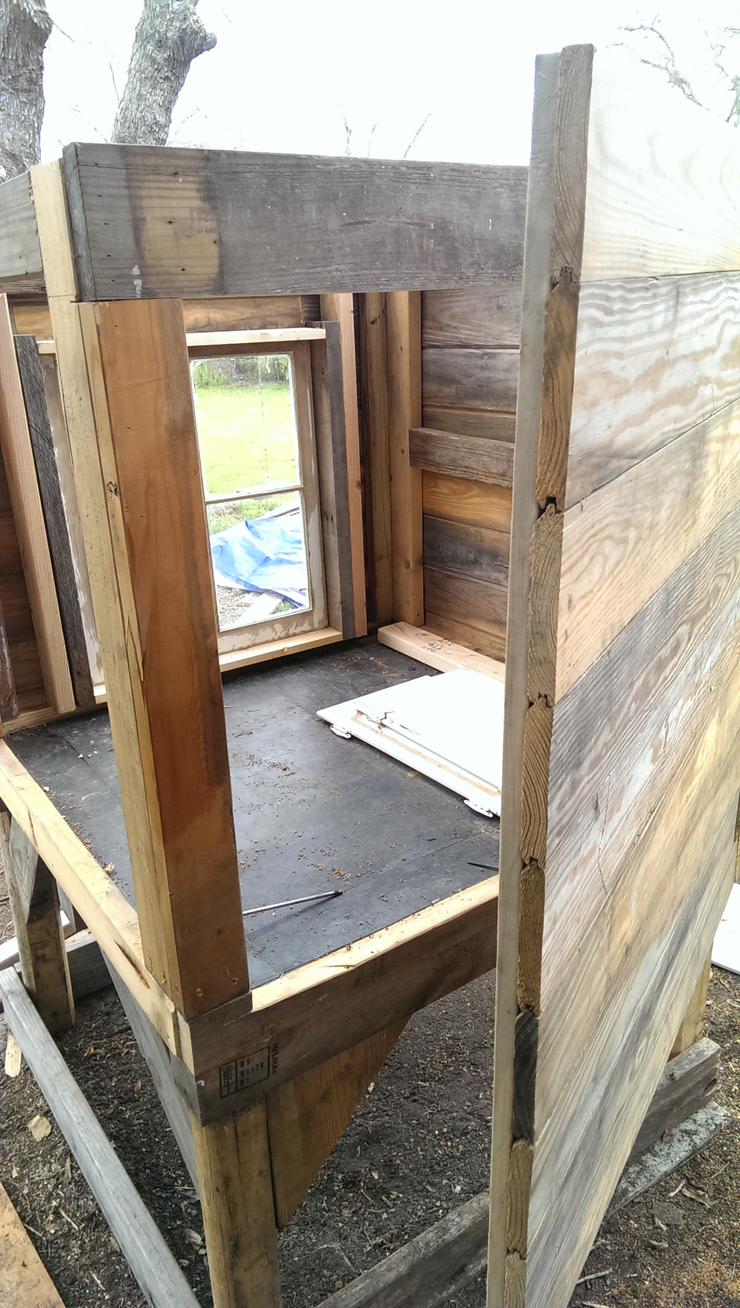 Josh made this side mount on hinges and open completely for easy cleanout of their coop.