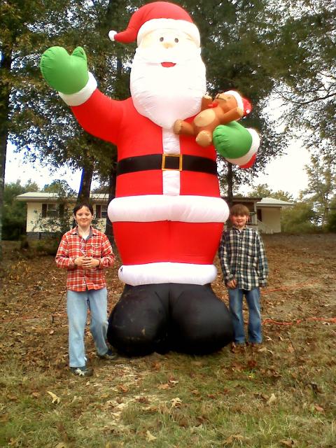 JR & Erick with Santa. Christmas 2010.