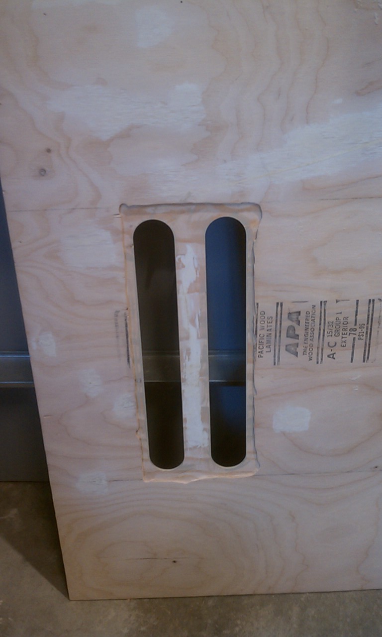 Just a pic to show that I used a router to cut a pocket that will retain the 1/4" thick glass.  It's a bit sloppy.. I should have used a straight edge.
