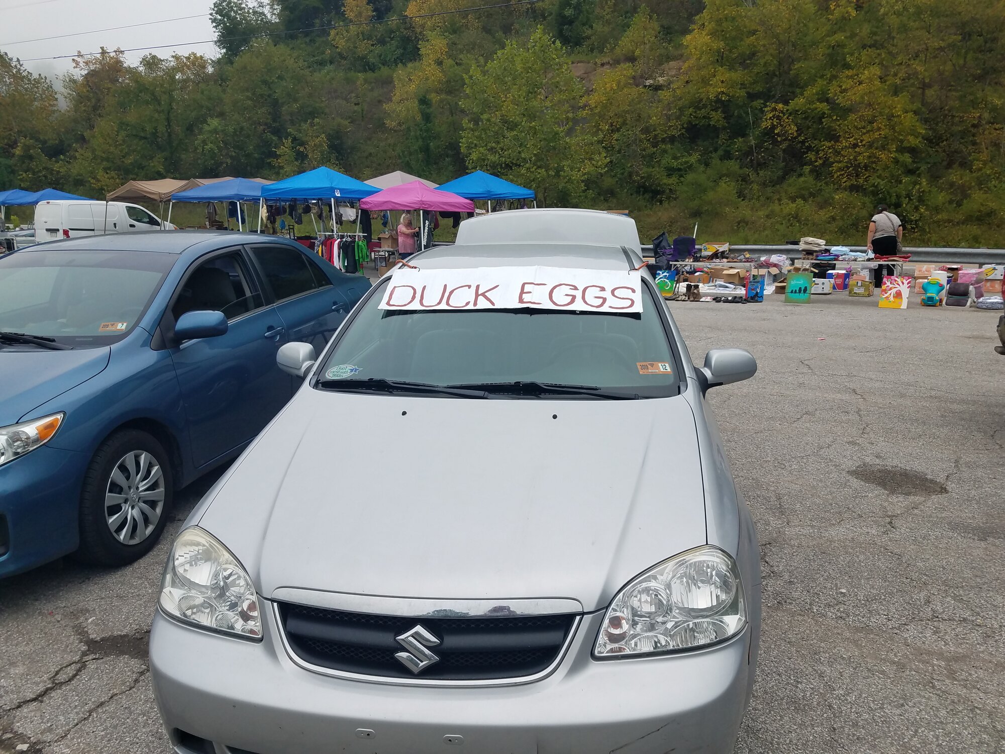 Just bad, in the center parking lane…