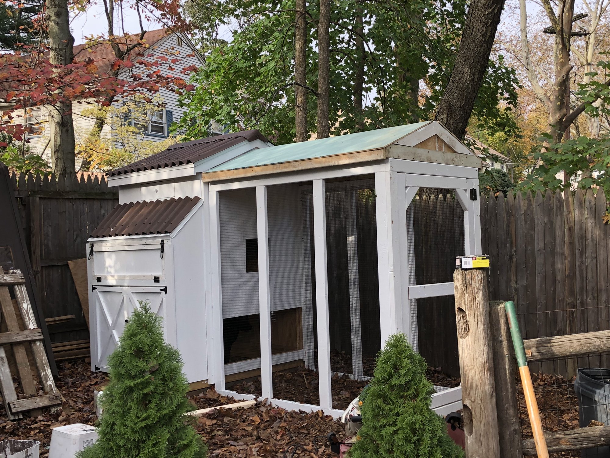 Just one more bit of roofing to install