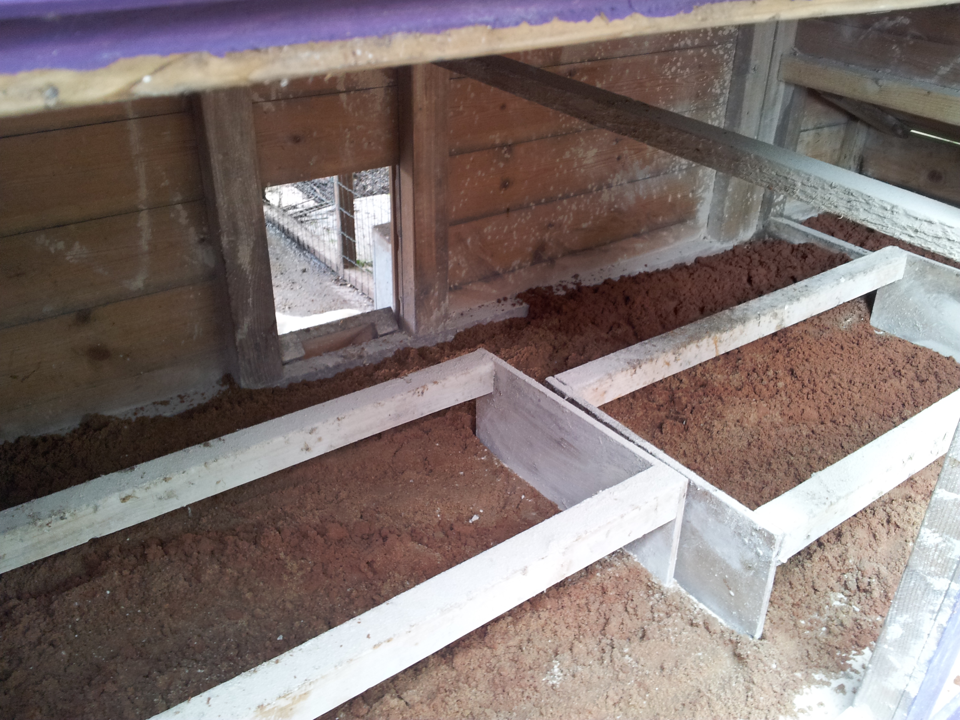 just put sand down in the coop