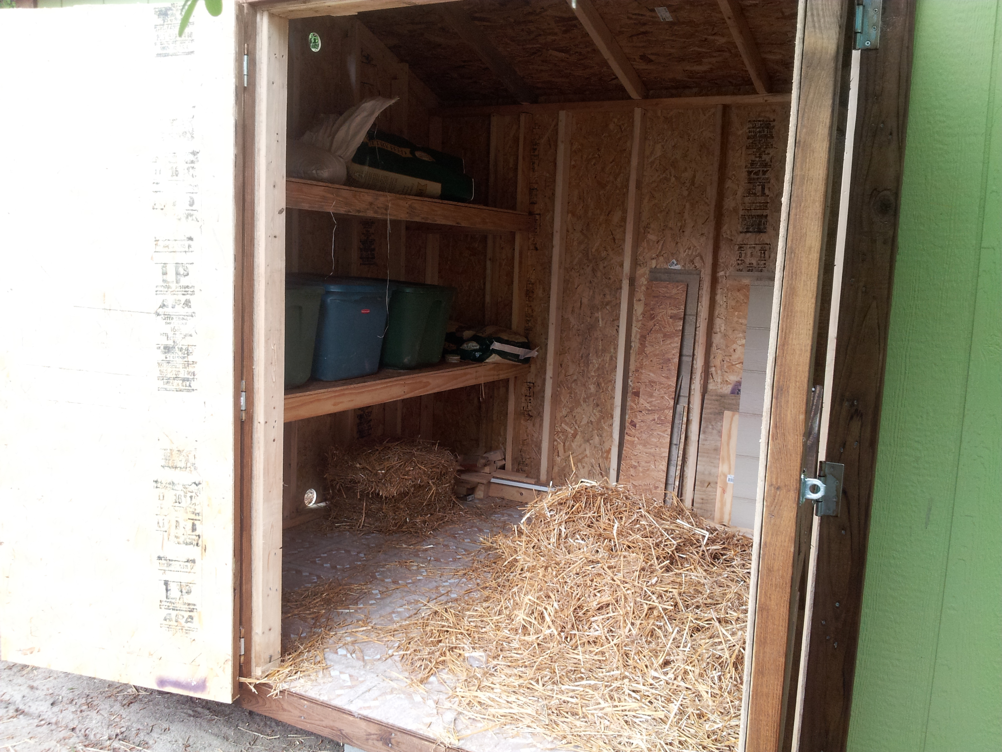 Just putting straw down