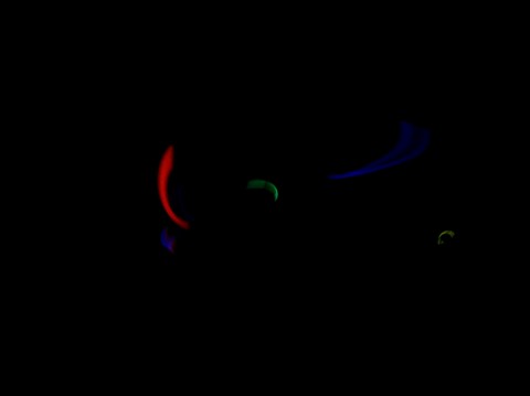 Kids playing w/glowsticks.