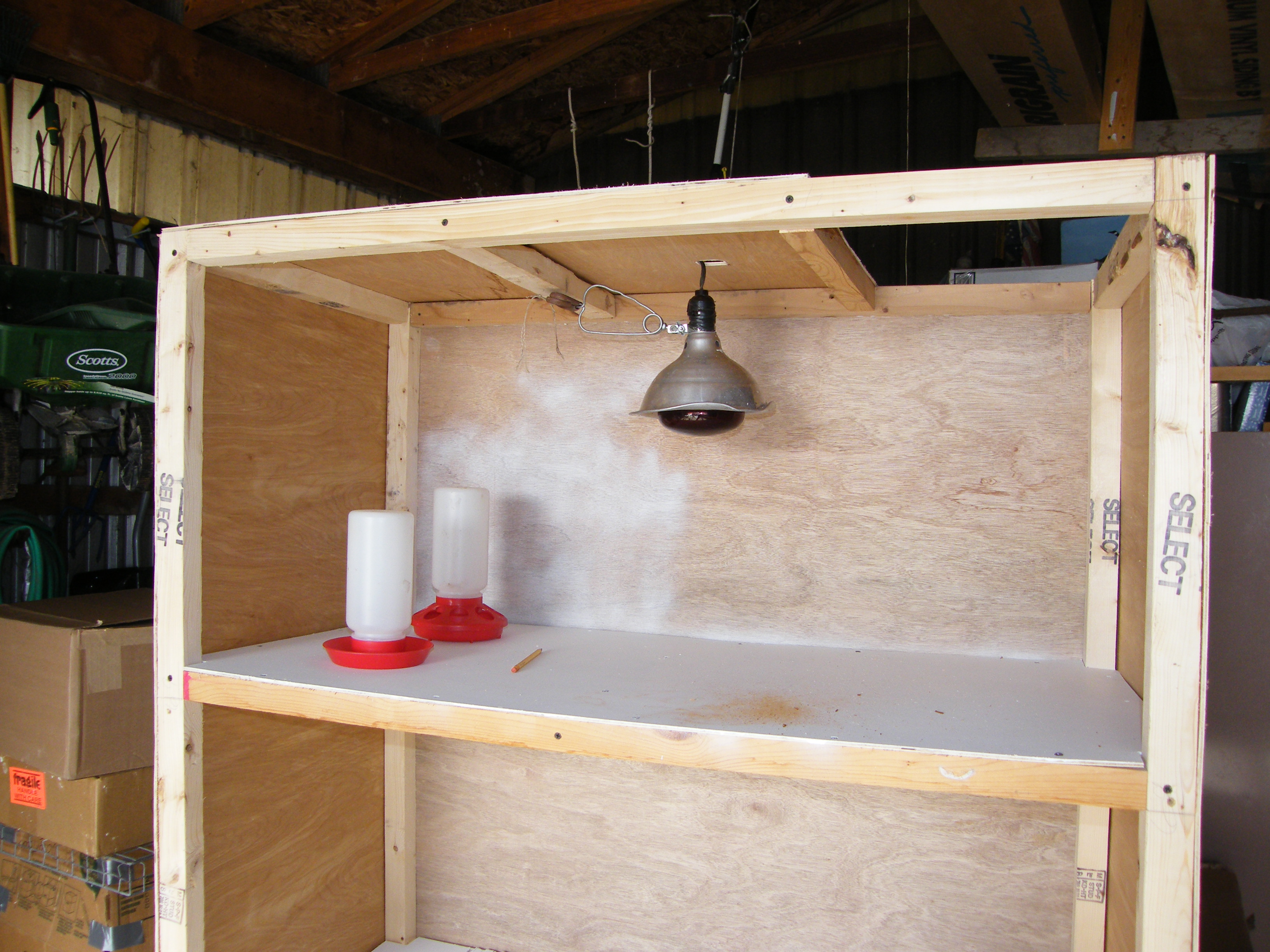 Left an opening in the top, about one foot, in case it gets TOO warm inside, I can ventilate.