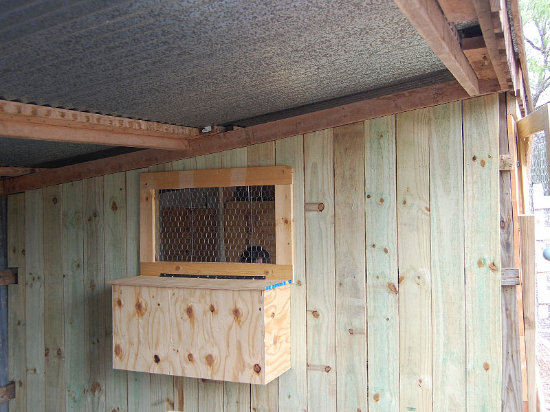 left side showing nest box and window
