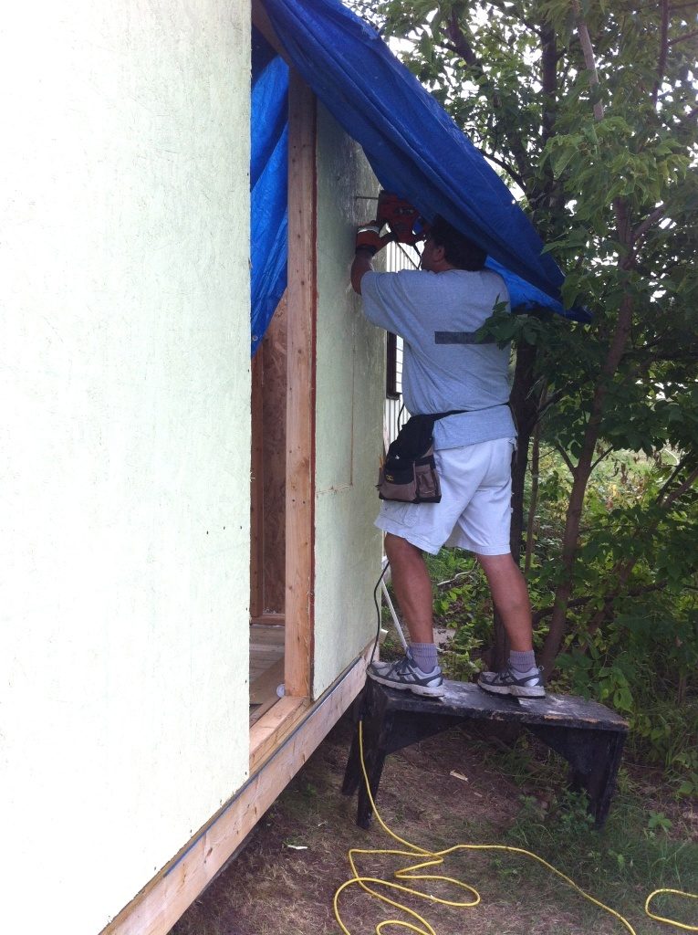 Lito drill the holes where to cut for the windows