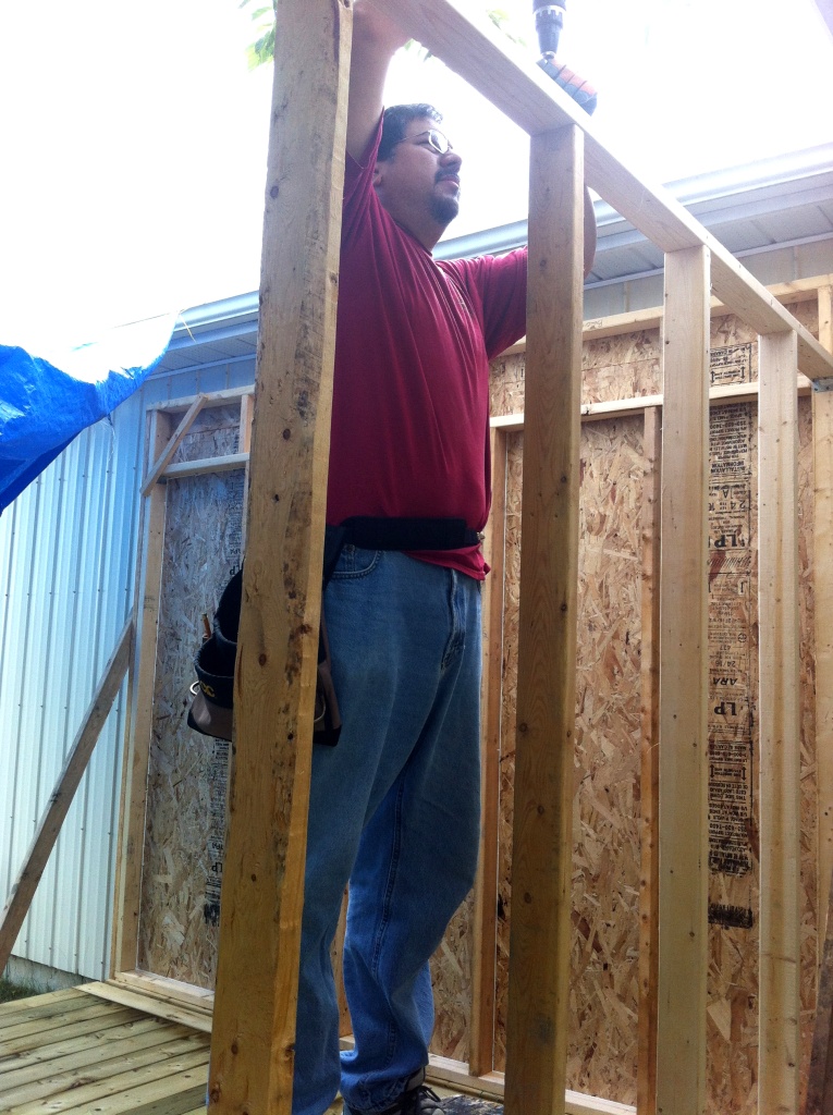 Lito is building the third wall