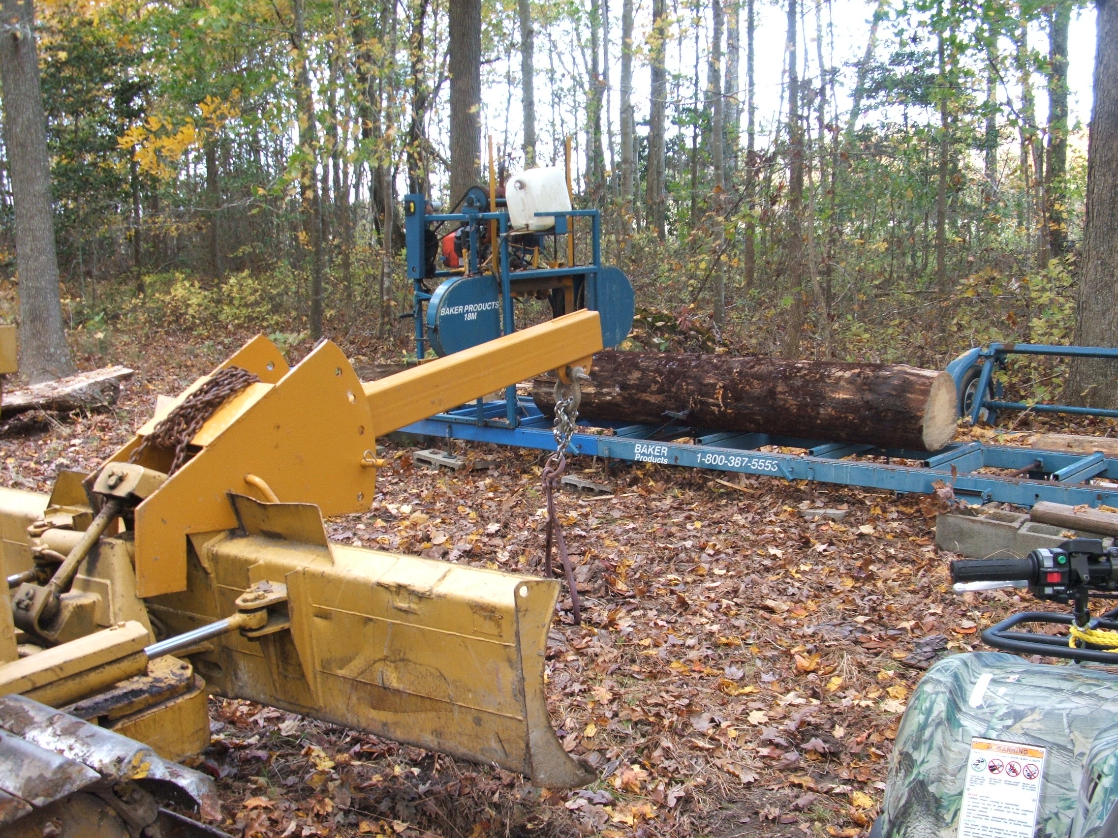 Loading up Norfolk pine log