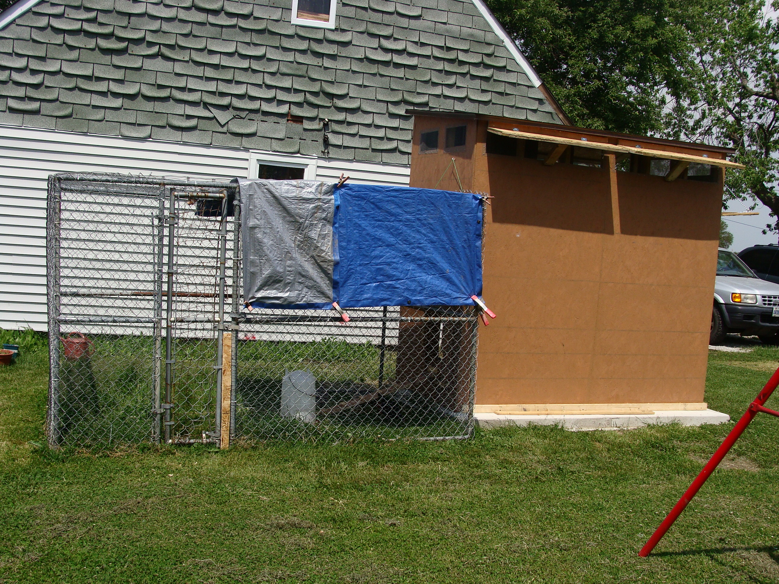 Lower side venting and run with temporary tarping