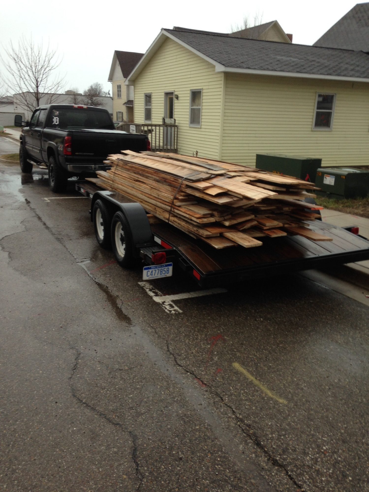 Lumber for the henhouse and run. It's good to know people, total cost for the load was a dozen doughnuts.