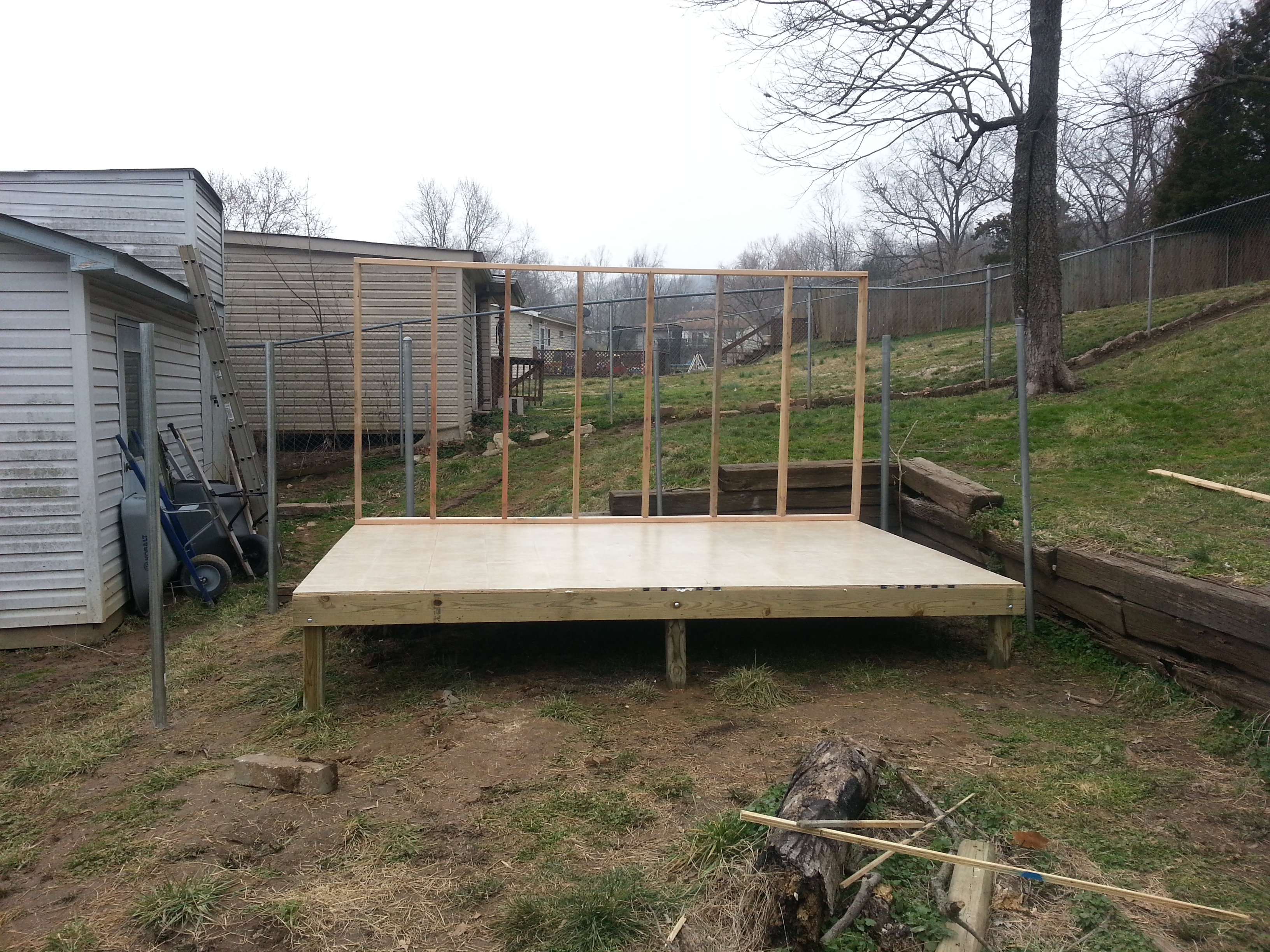 Made a 12'x6' foot high frame using 20" centers.