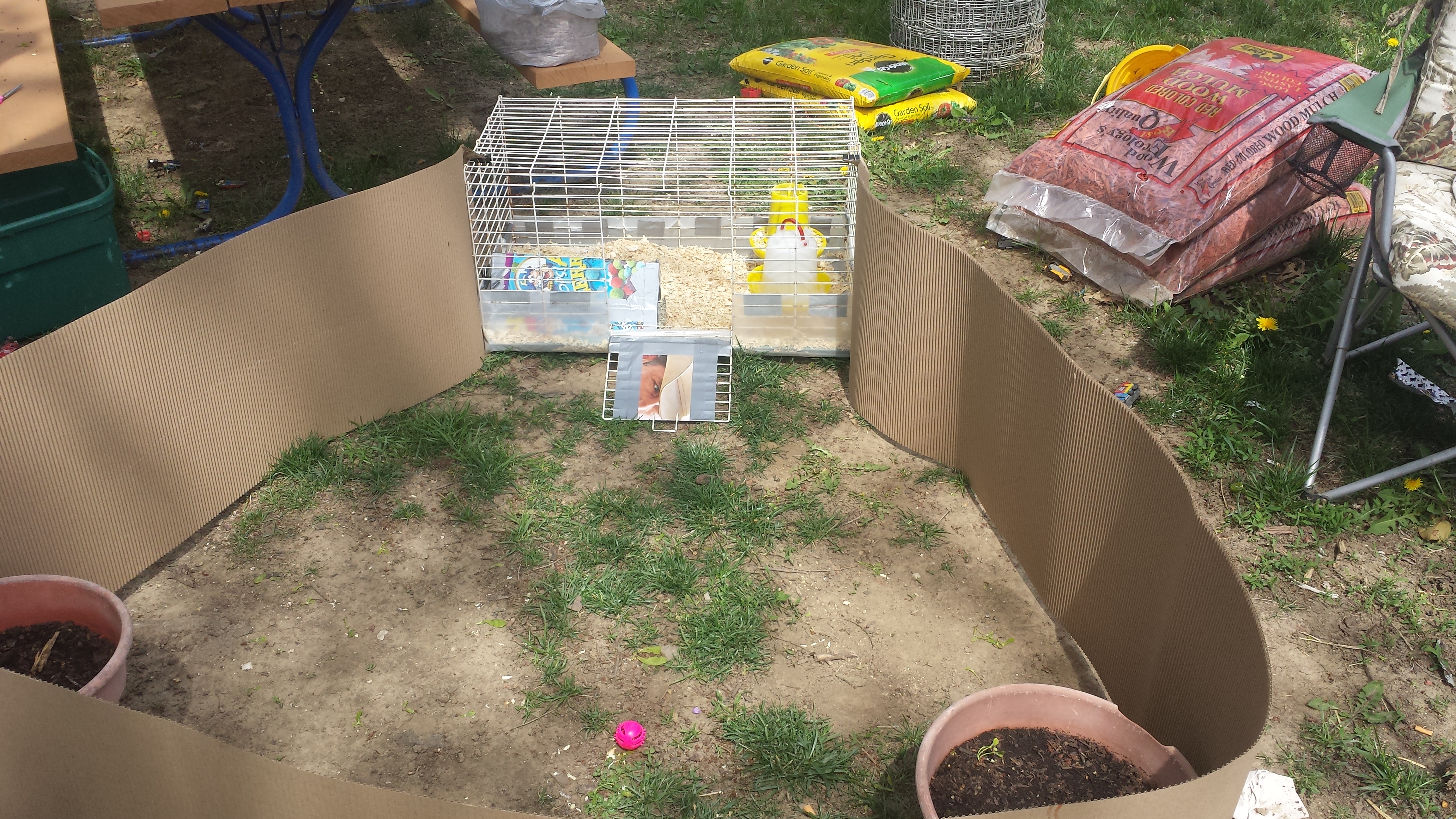 make shift play pen hehe