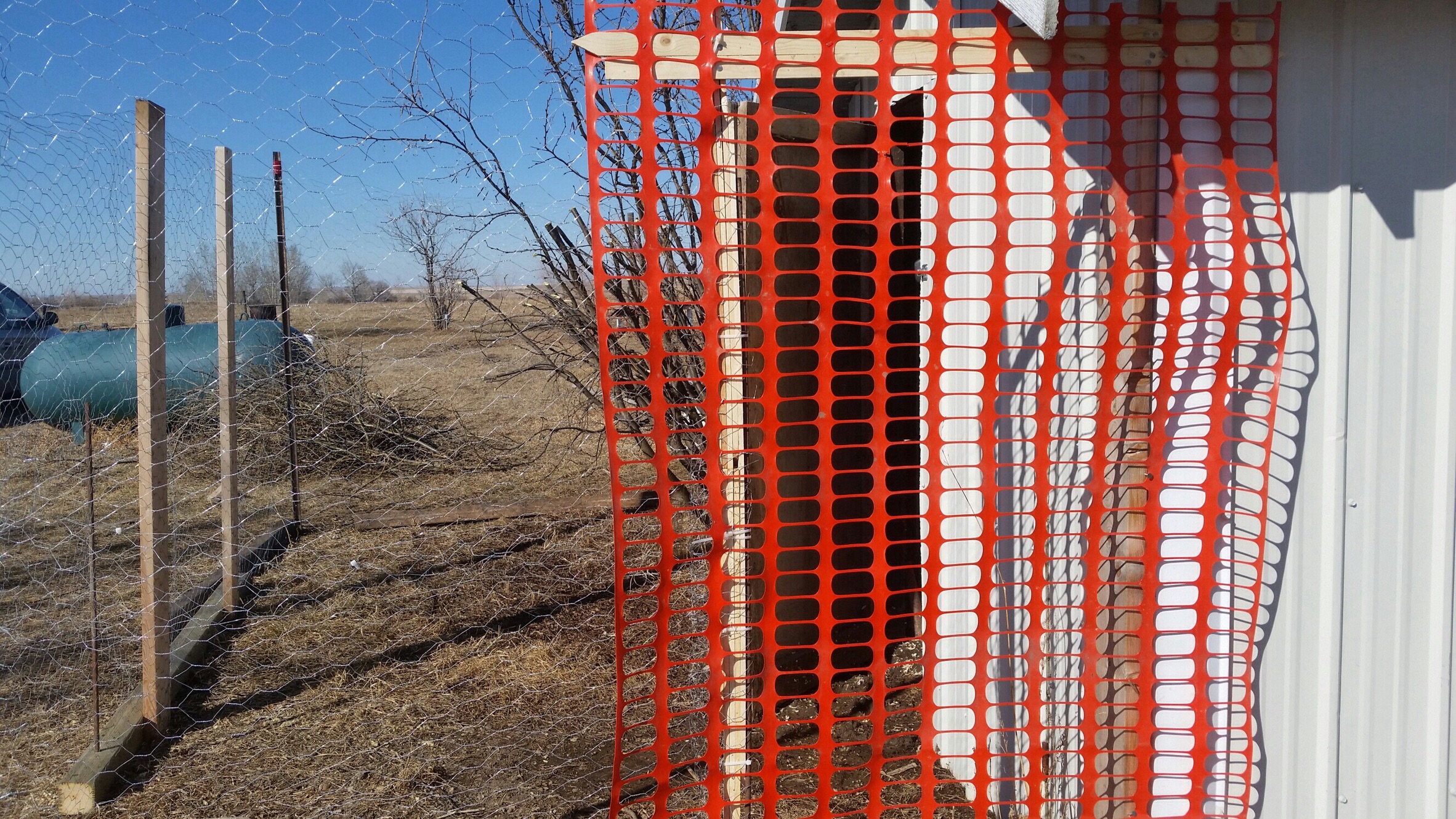 makeshift door until proper one can be added