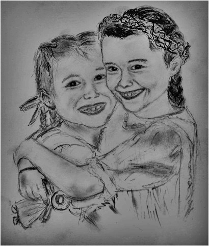 Me and my best friend when we were seven...I gave this one to her for her 16th birthday.